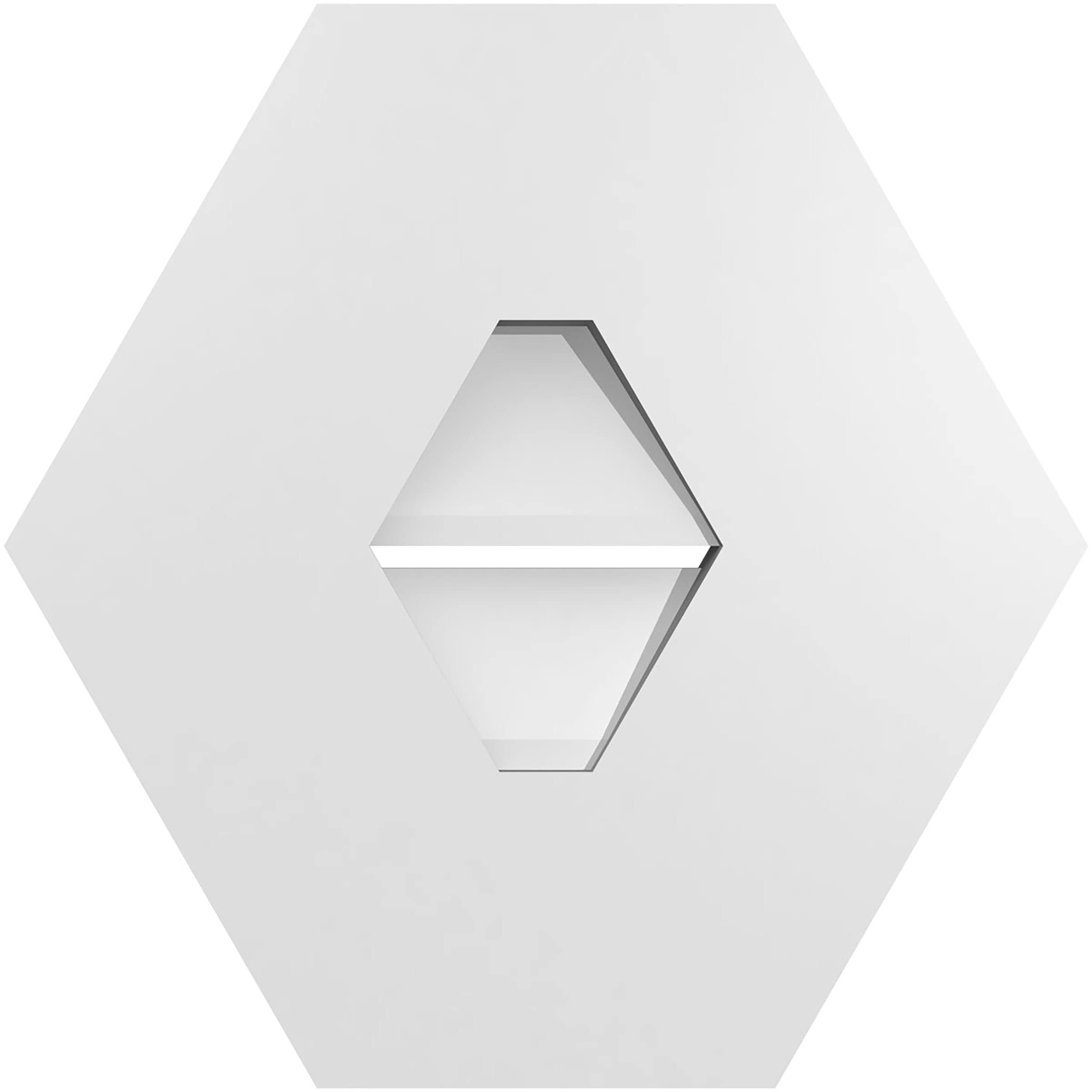 Ekena Millwork GVPHP12X1201SF 12-Inches x 12-Inches Off-white Peaked PVC Gable Louver Vent