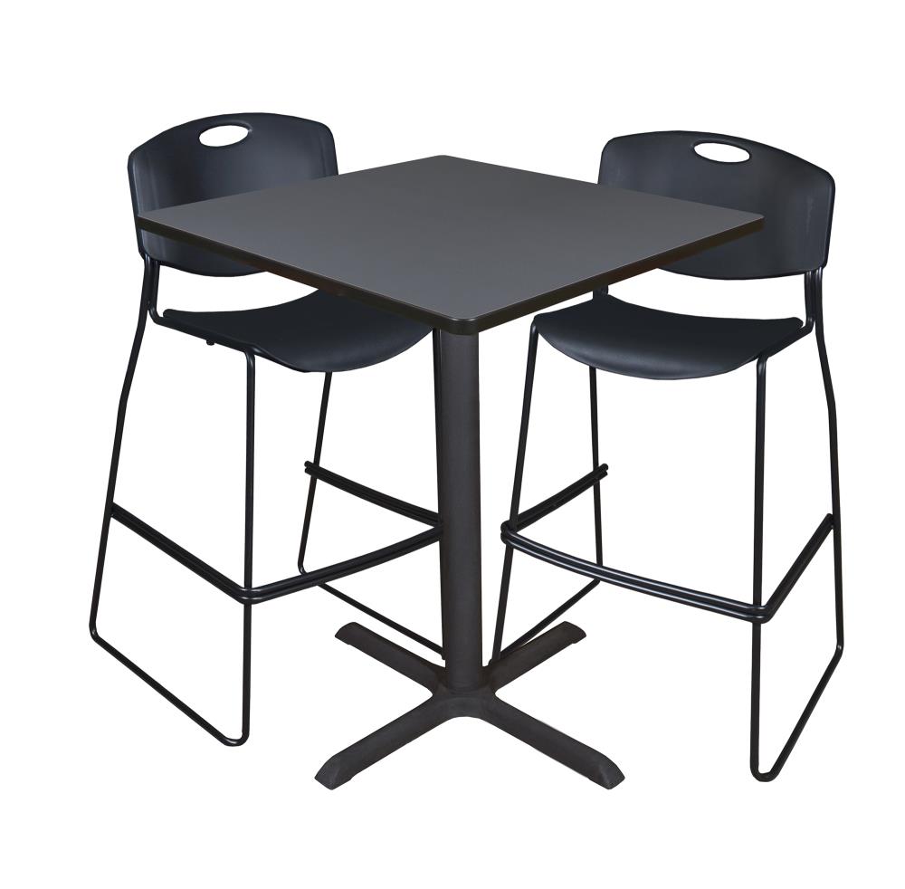 Regency TCB3636GY4495BK Breakroom Gray 4-Person Training Table (36-in W x 42-in H)