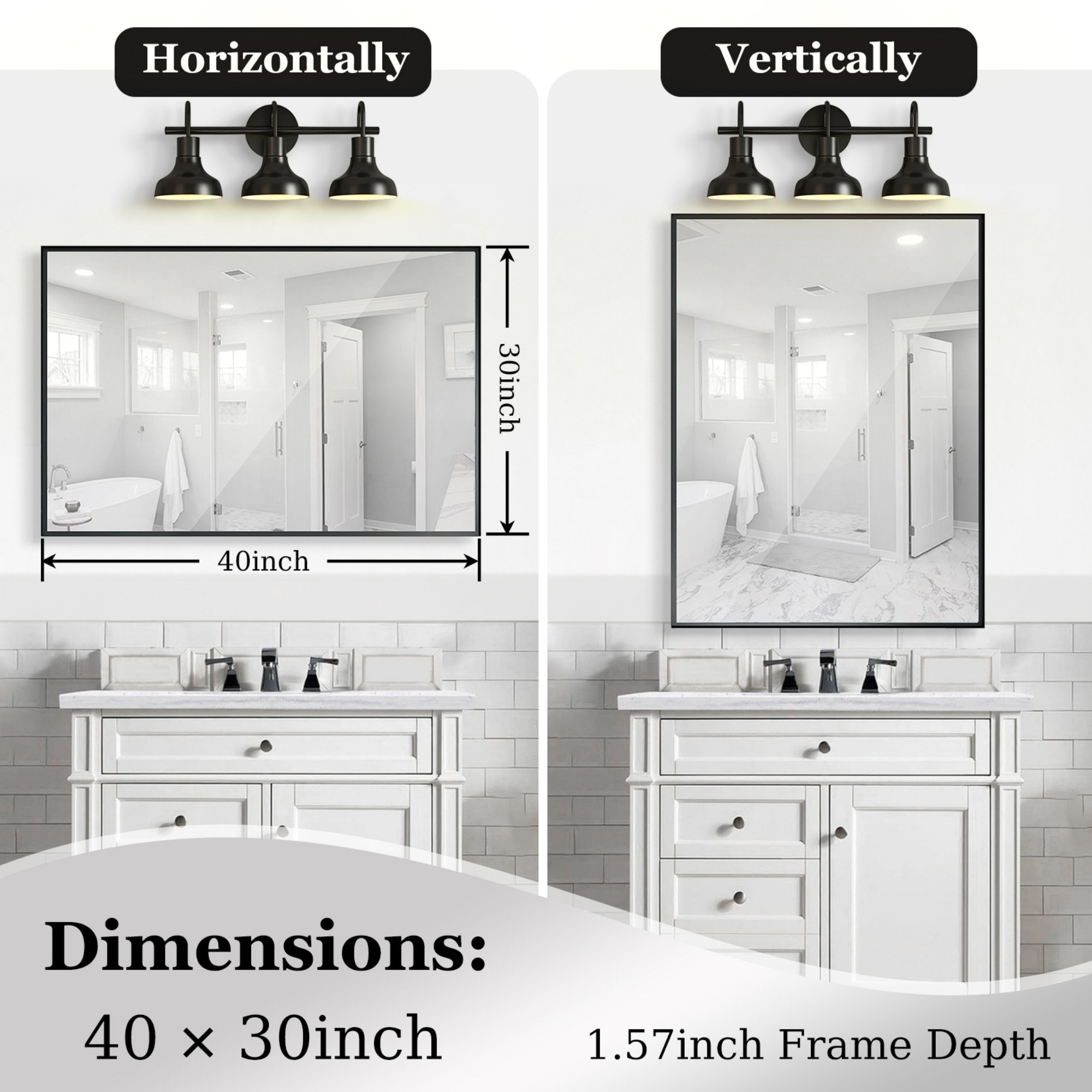 ToolCat SF1-37-YT Framed-Bath-Mirrors - View #3
