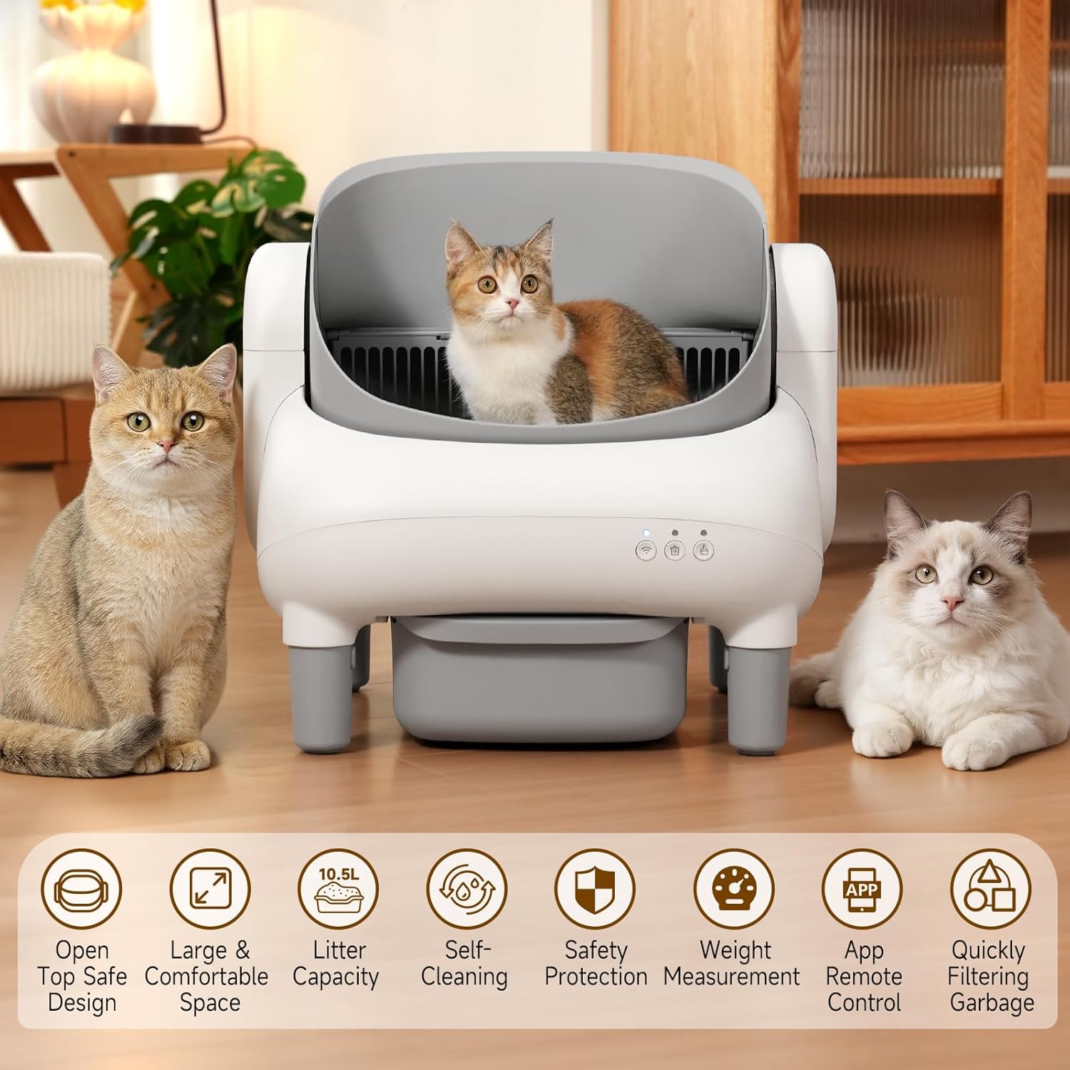 Paruuntys PT-Y1-B0GH6VDFXP Cat-Litter-Box - View #3