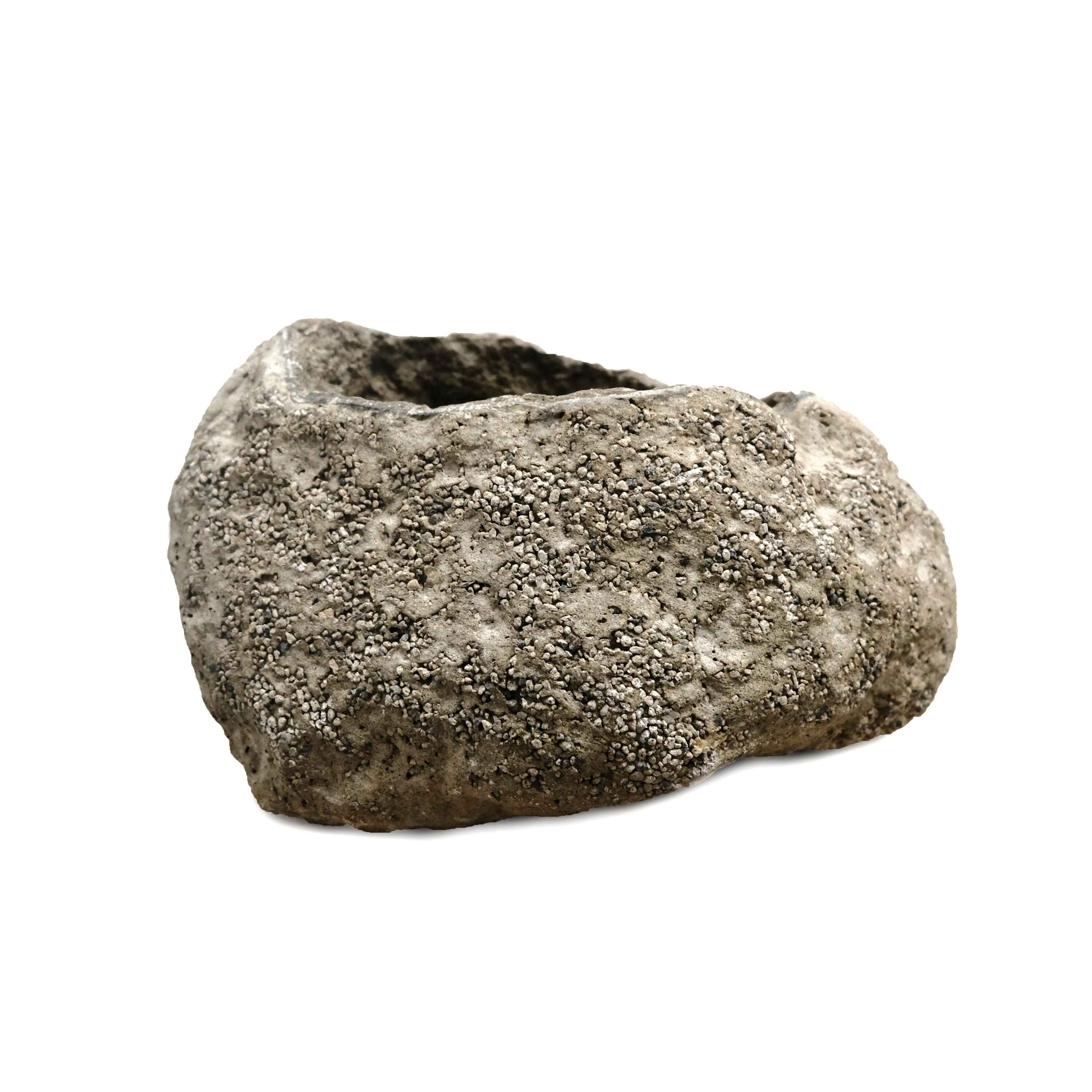 MPG Planters PF6361VAD 9-in W Small Gray Stone Outdoor Planter