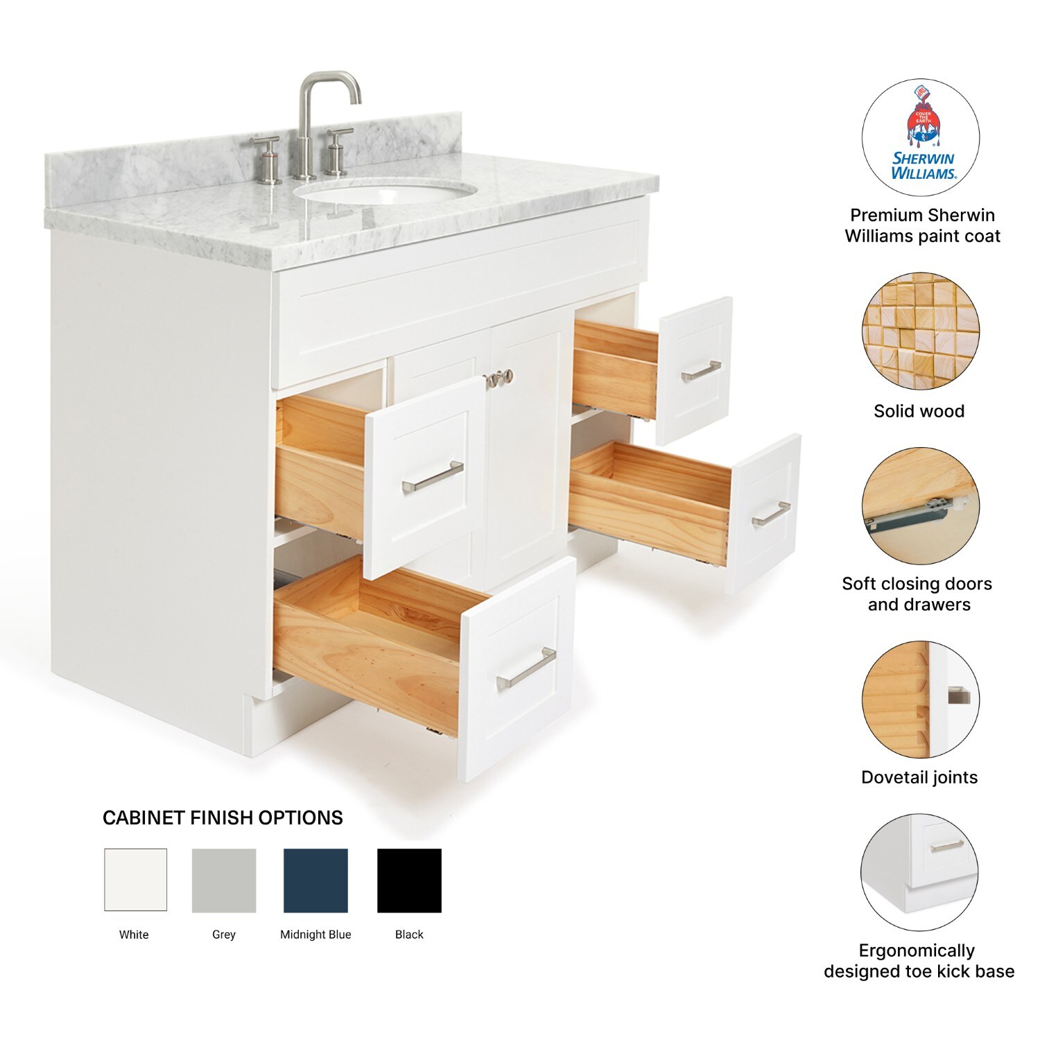 ARIEL F049SCWOVOWHT Bath-Vanity-Combo - View #5
