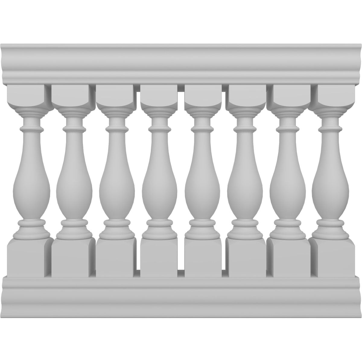Ekena Millwork BALK40X048LGD FiberThane 4-Feet x 40-Inches Legacy Fiberglass Deck Rail Kit