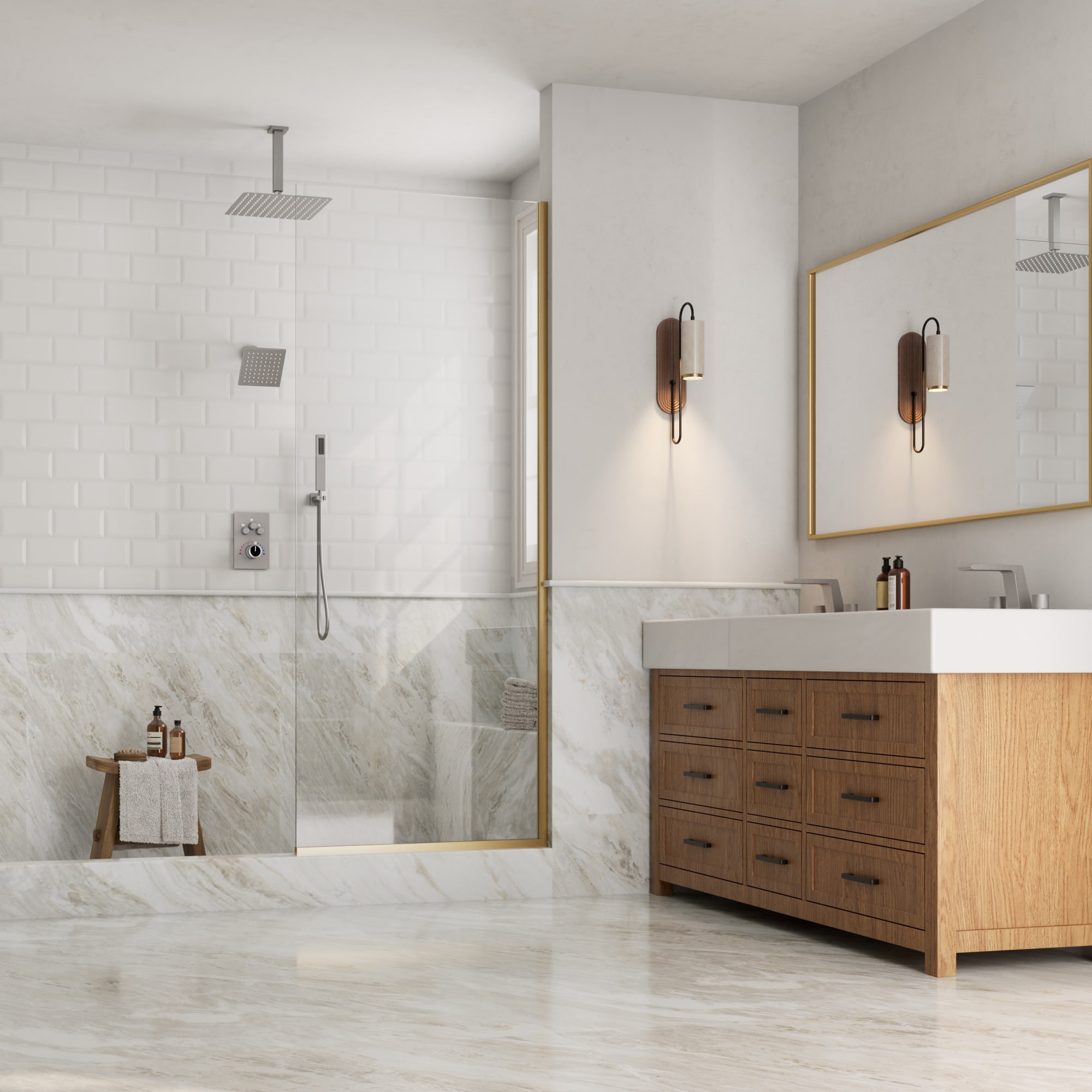 GRANDJOY SFS-1067-NK12 Showerhead-Bar-Panels - View #3