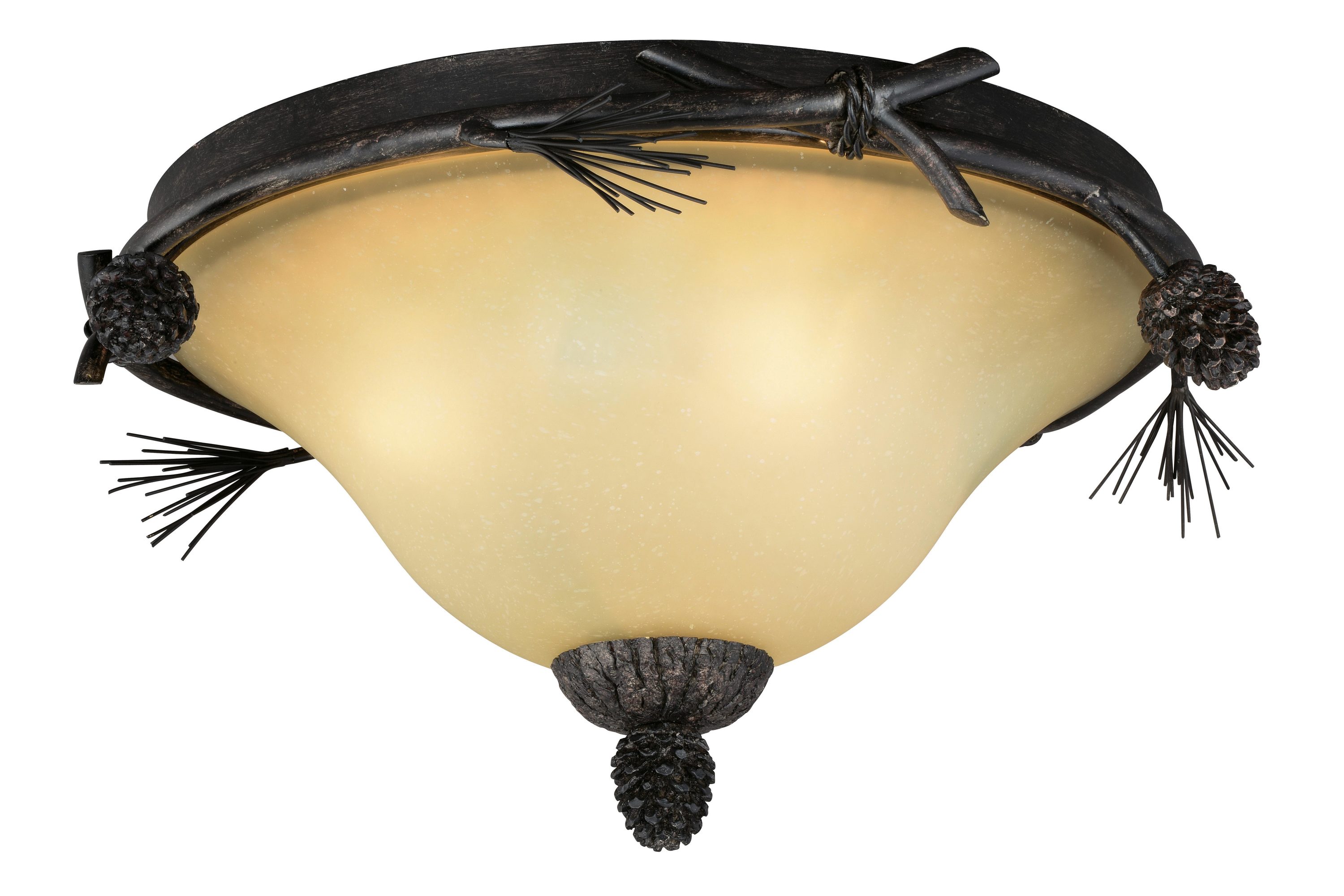 Cascadia C0120 Sierra 3 -Light 15.5-in Matte Bronze Flush Mount Light