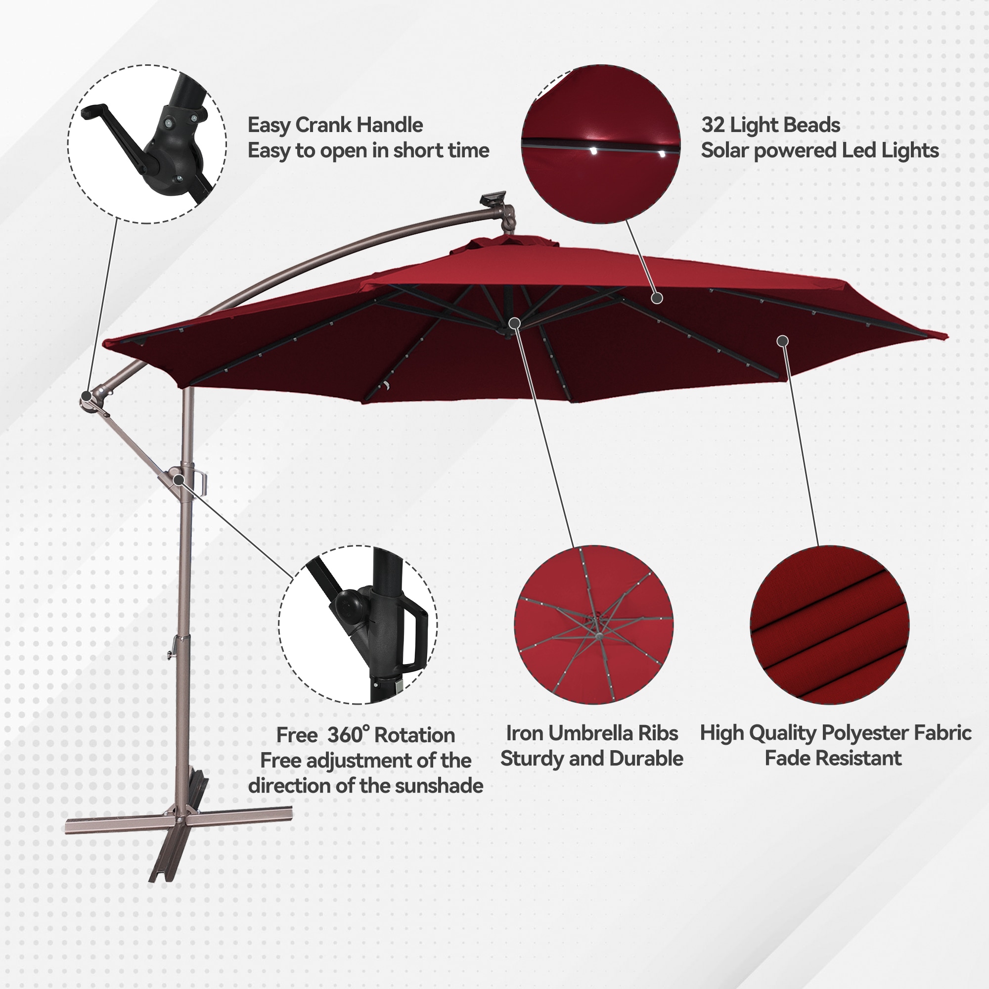 Clihome CLOD01HT1RD1D Umbrellas-2 - View #8
