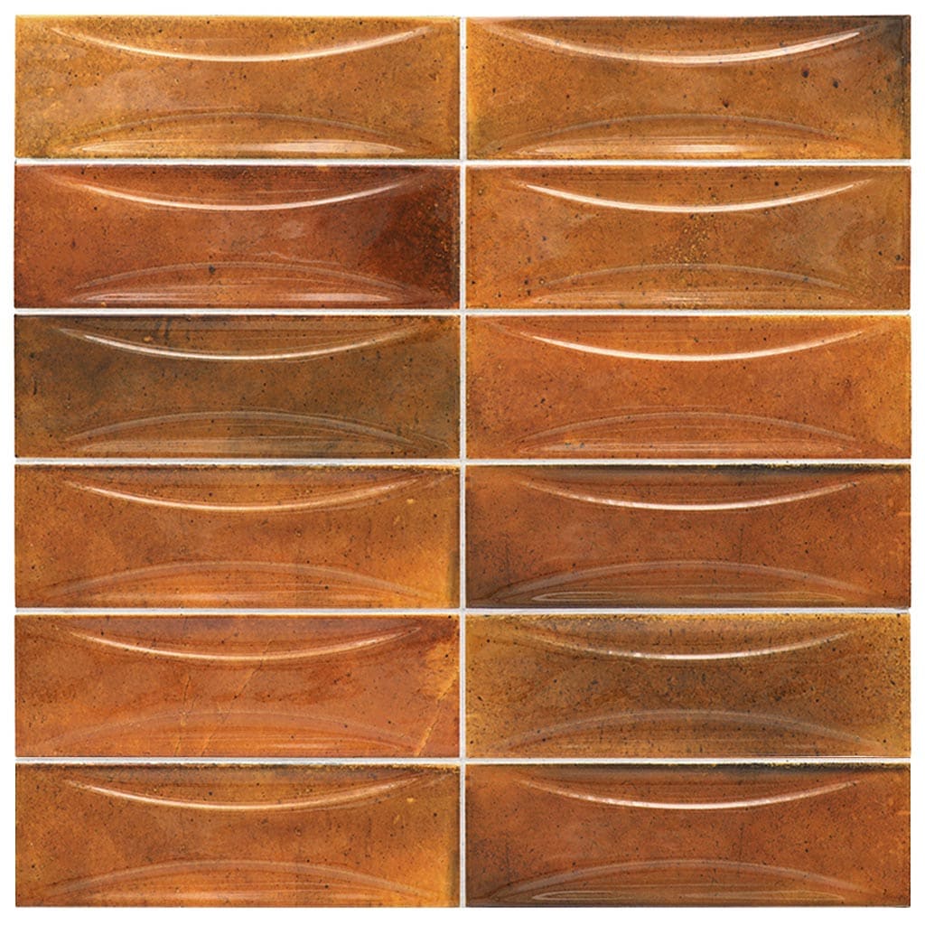 Antiek 3" x 8" Glossy Red Ceramic Subway Tile