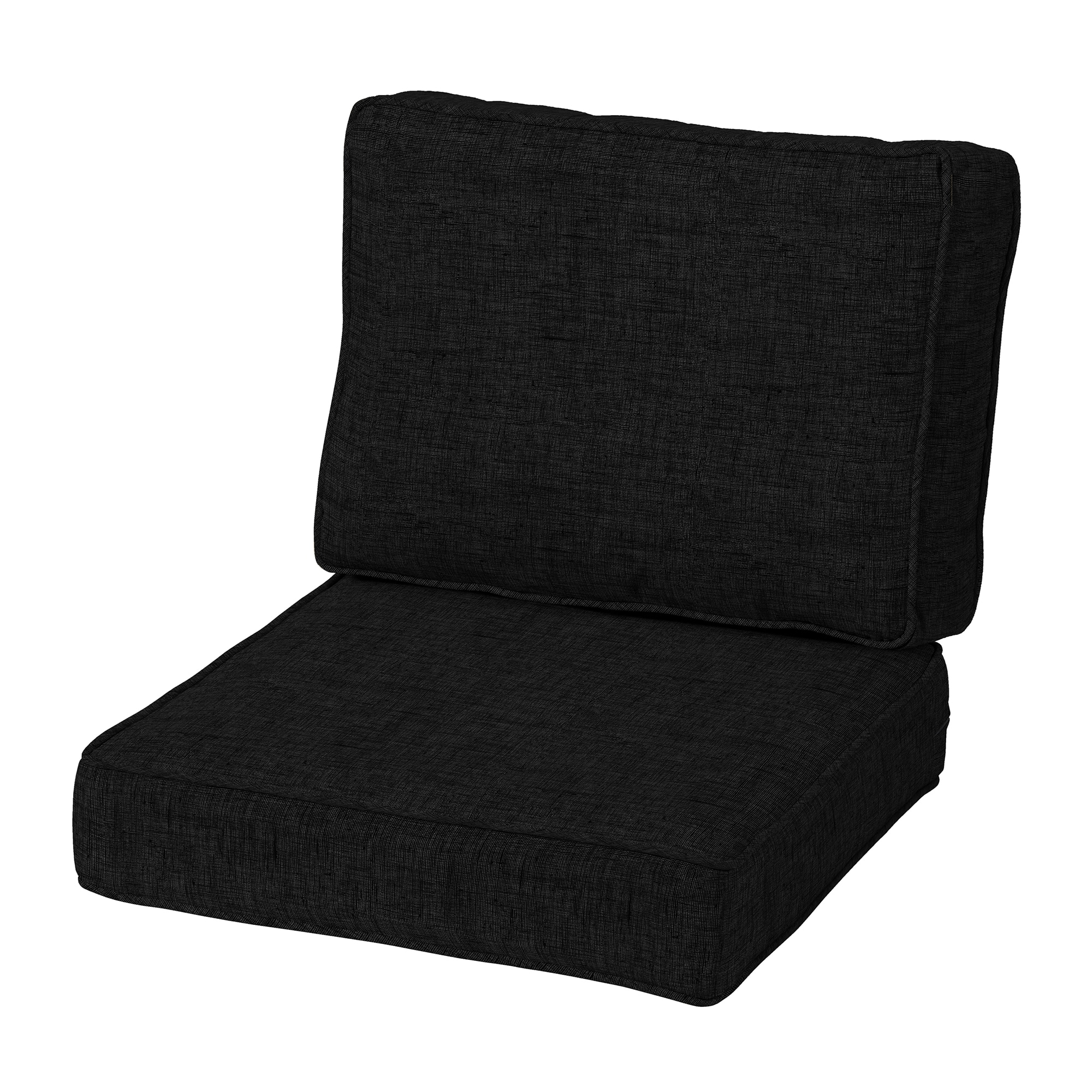 ARDEN ZM13F60B-DKZ1 ProFoam Performance 24-in x 24-in Black Leala Deep seat patio chair cushion