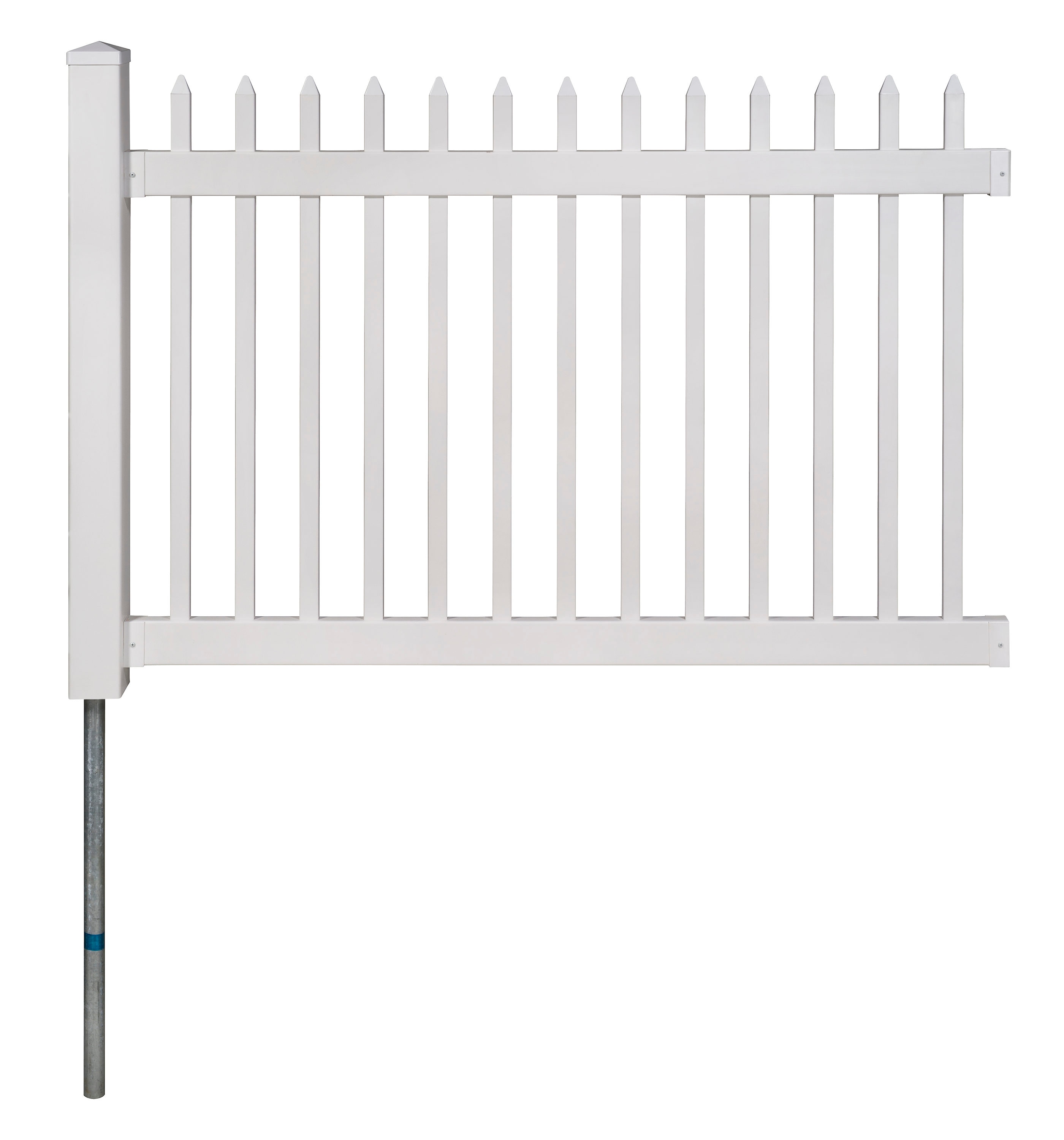 WamBam Fence 4-ft H x 6-ft W Nantucket Style White Vinyl Spaced Picket Flat-top Standard Fence Panel in the Vinyl Fencing department at Lowes