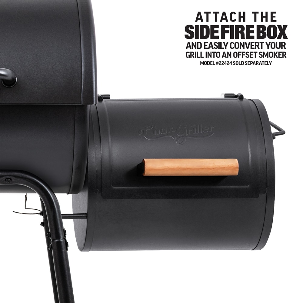 Char-Griller Wrangler 23-in Black Barrel Charcoal Grill In The Charcoal ...