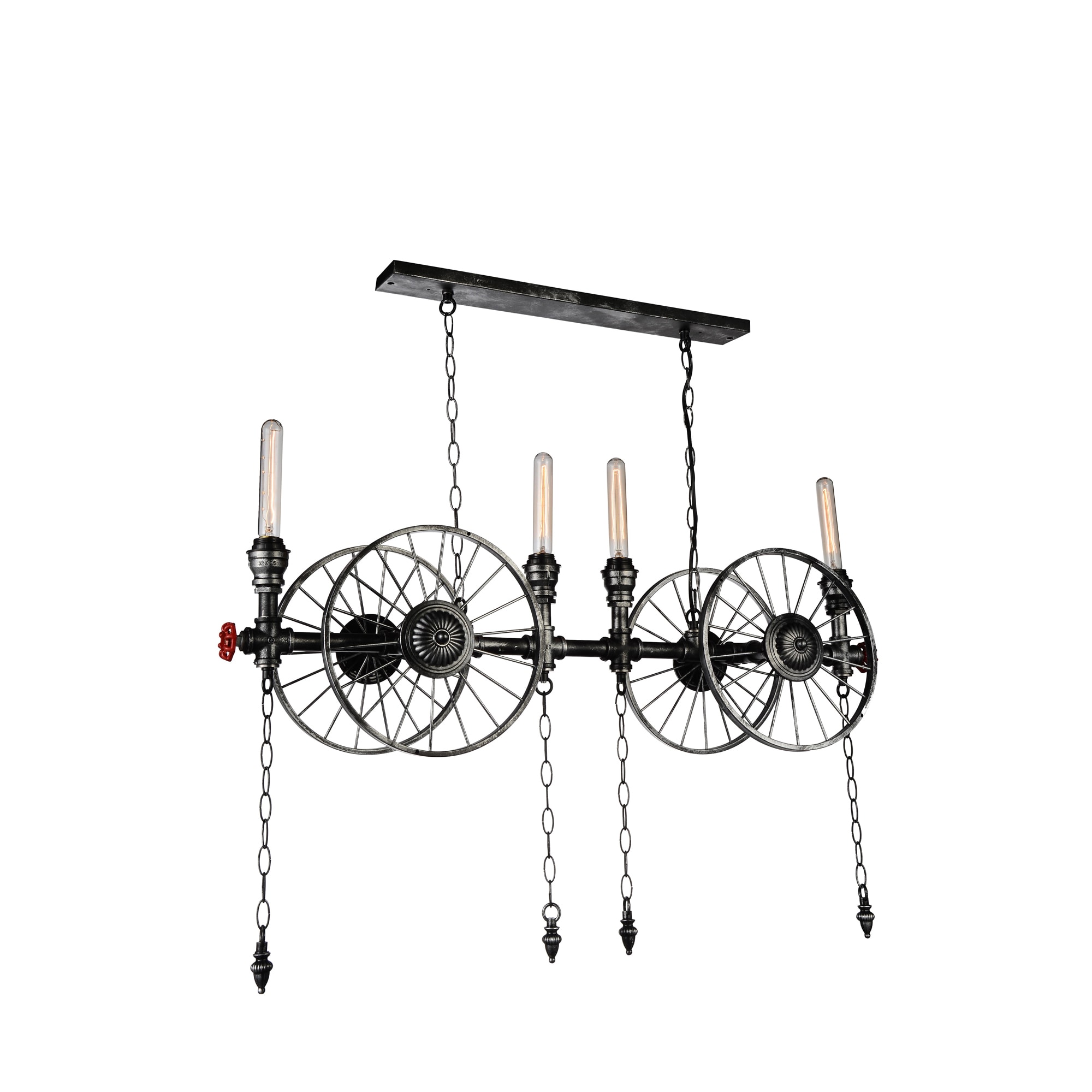 CWI Lighting 9694P35-4-187 Rio 4 -Light Gray Craftsman For Use in Bathrooms, Bedrooms, Dining Rooms, Foyers, Kitchens, Living Rooms Chandelier