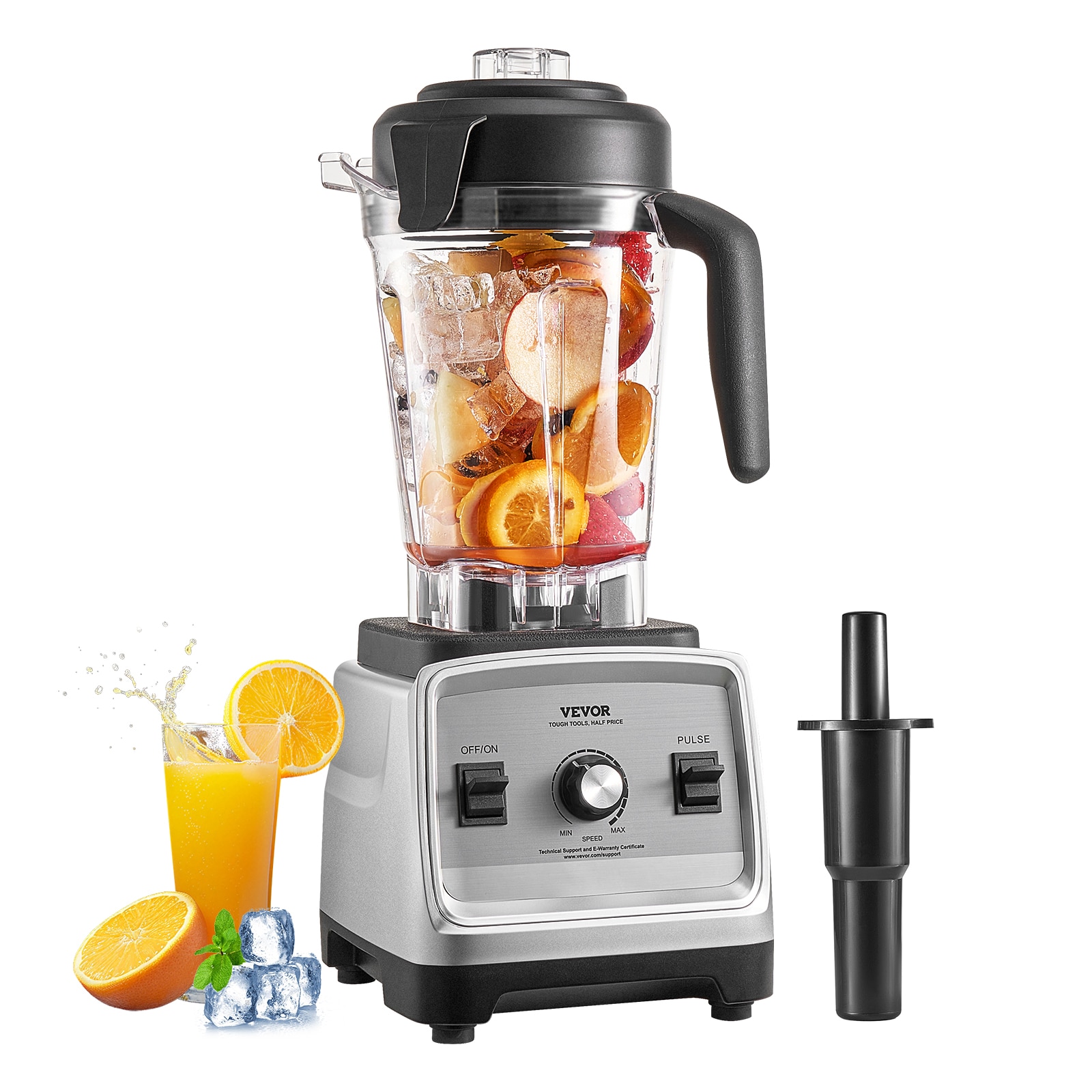VEVOR Blender for Smoothies 3-oz 1 -Speed Blender and food processor combo ( Silver ) #BDJYZSBJBJ303DP5JV1