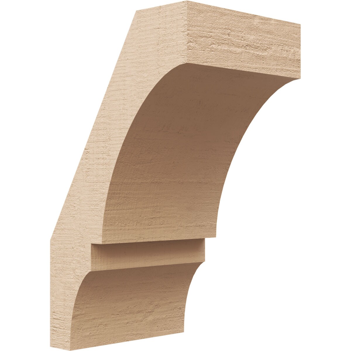 Ekena Millwork BRCUR05X06X10BOARCPR 5-in x 10-in x 6-in Primed Urethane Balboa Rough Cedar Woodgrain TimberThane KneeBrace
