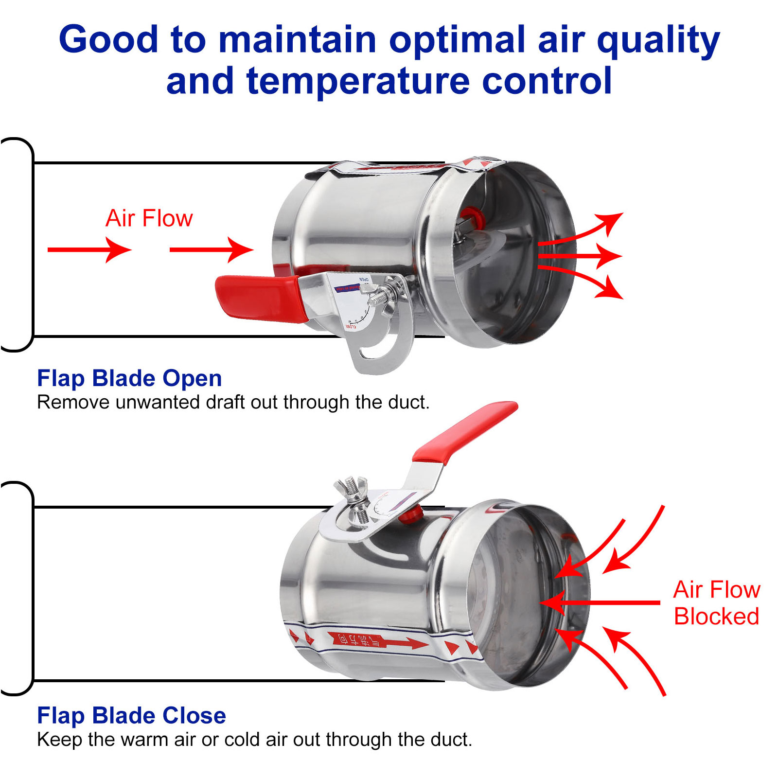 damper air flow heating and cooling