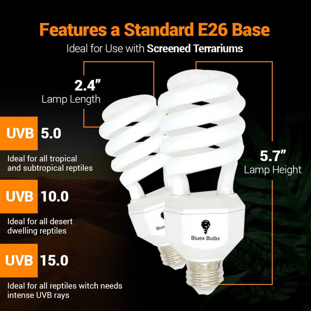 Bluex Bulbs REF-CFL-UVB15-23 Grow-Light-Bulbs - View #3