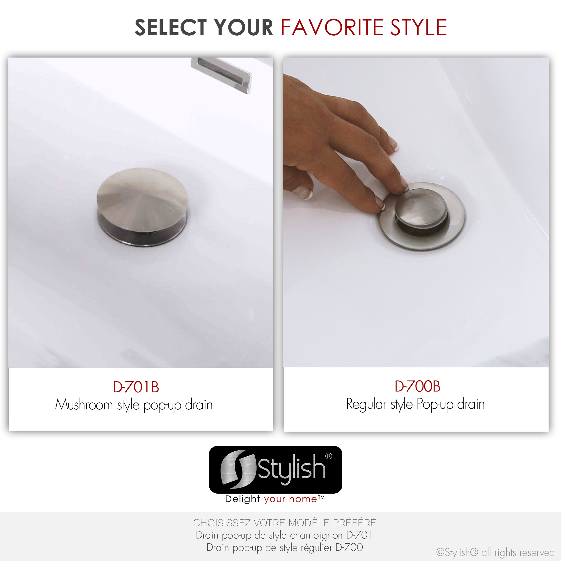 Stylish D-701B Popup-Drains-Accessories - View #8