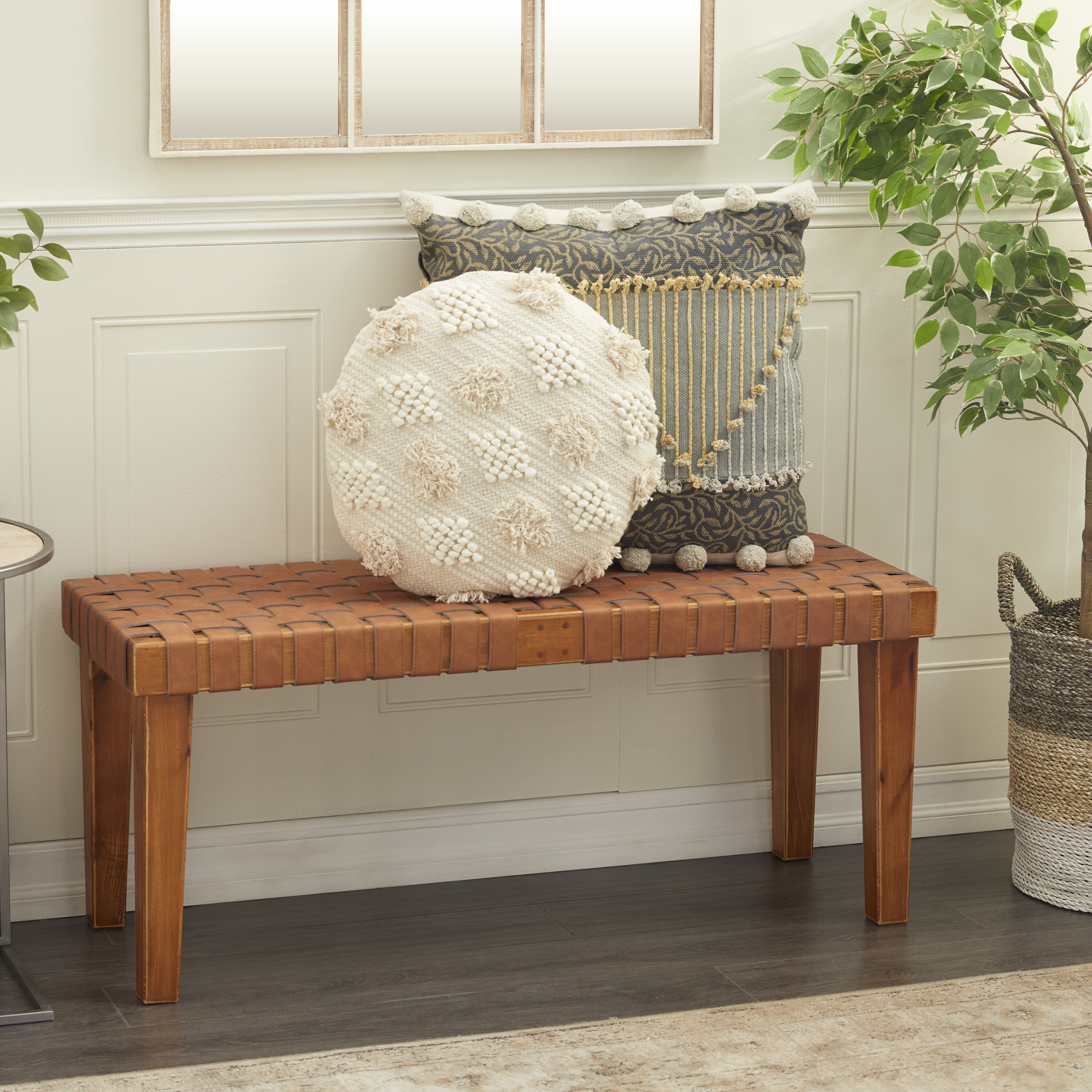 Rustic discount accent bench