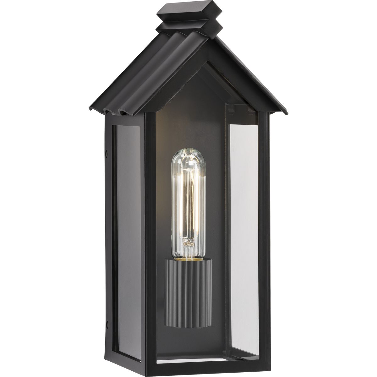 Progress Lighting P560303-31M Point Dume-Dunemere 1-Light 14-in H Matte Black Outdoor Wall Light