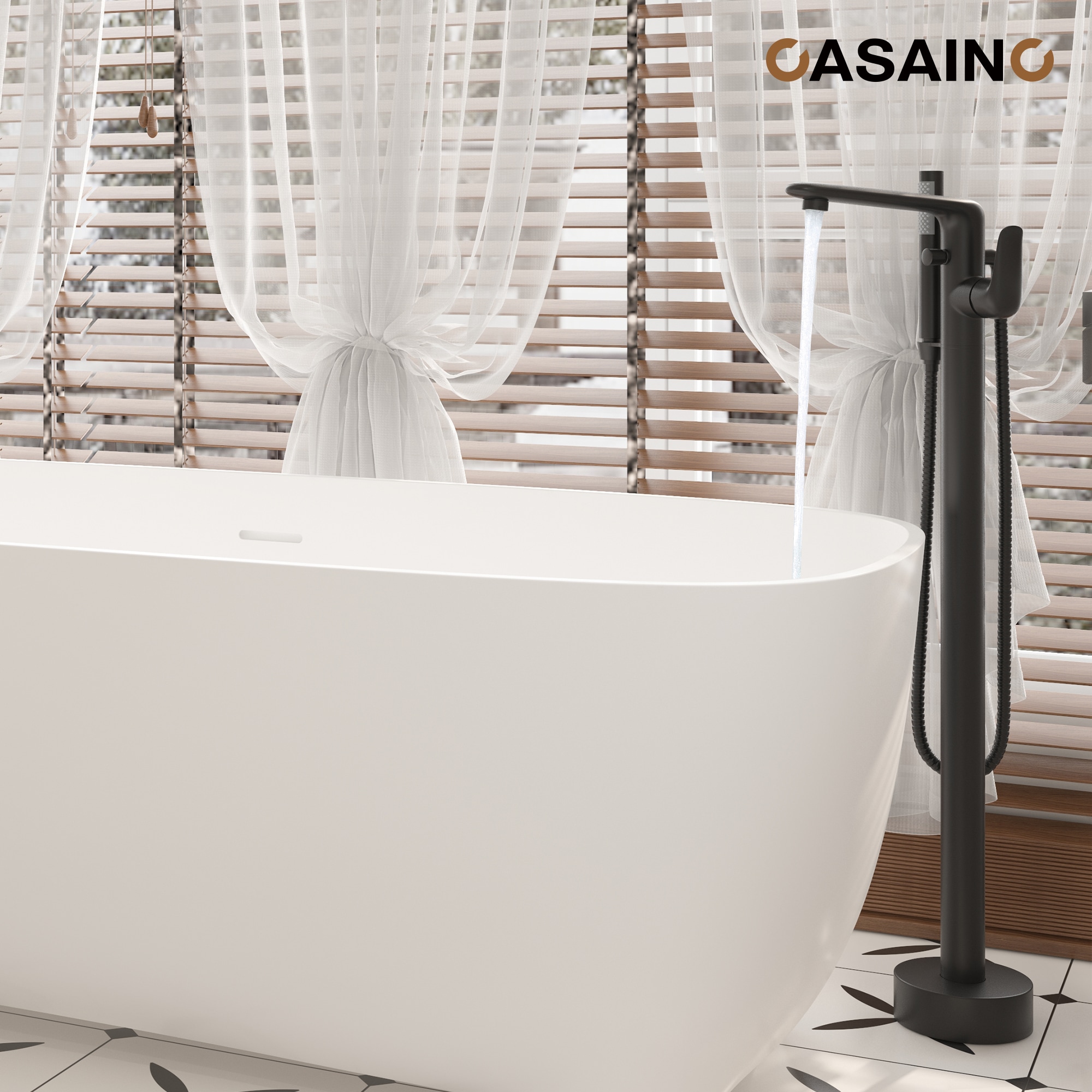 CASAINC KCLT0054-MB Roman-Tub-Faucets - View #3