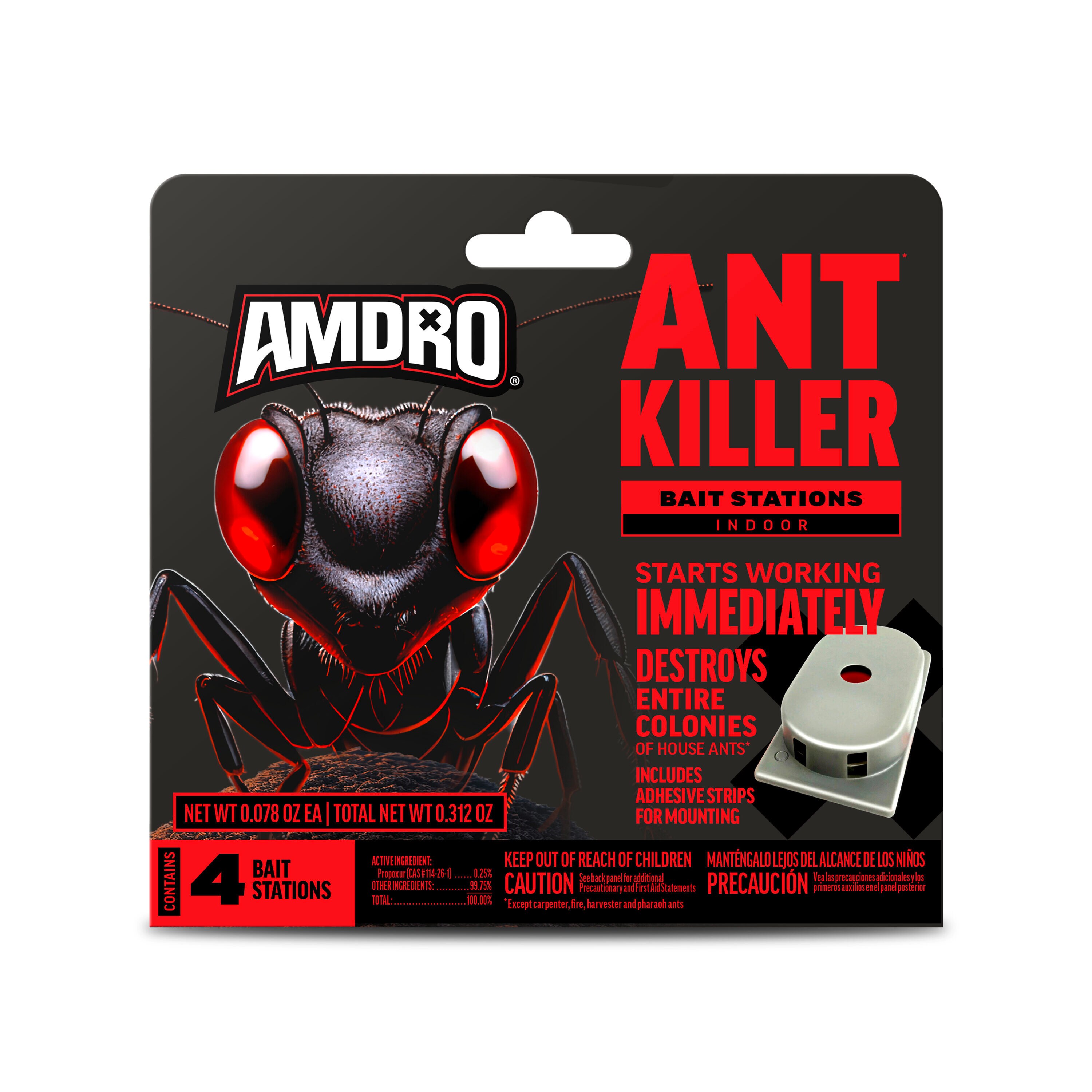 AMDRO 4-Count Indoor Ant Bait Station Stakes