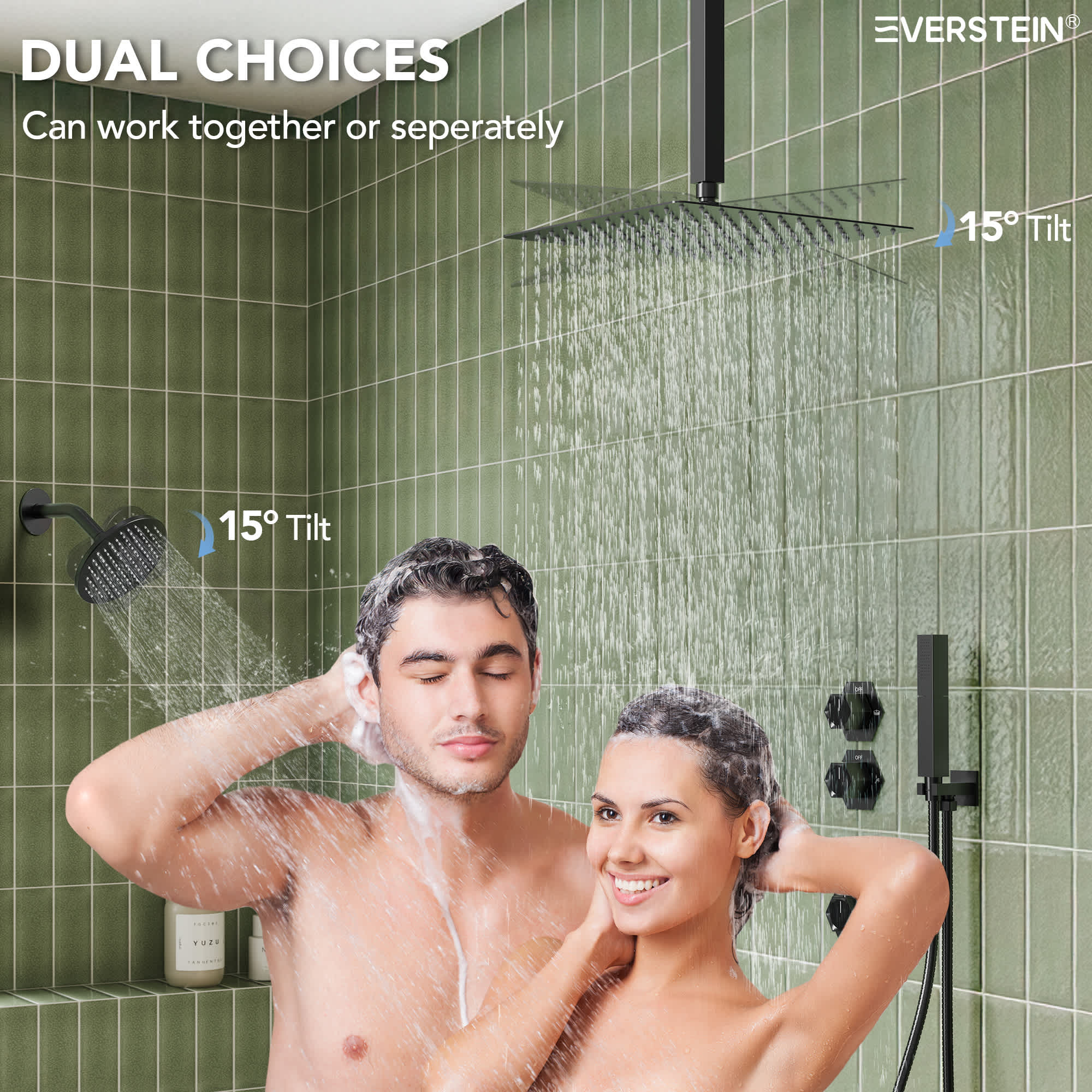 EVERSTEIN SFS-1041-BK12 Tub-Shower-Faucets - View #4