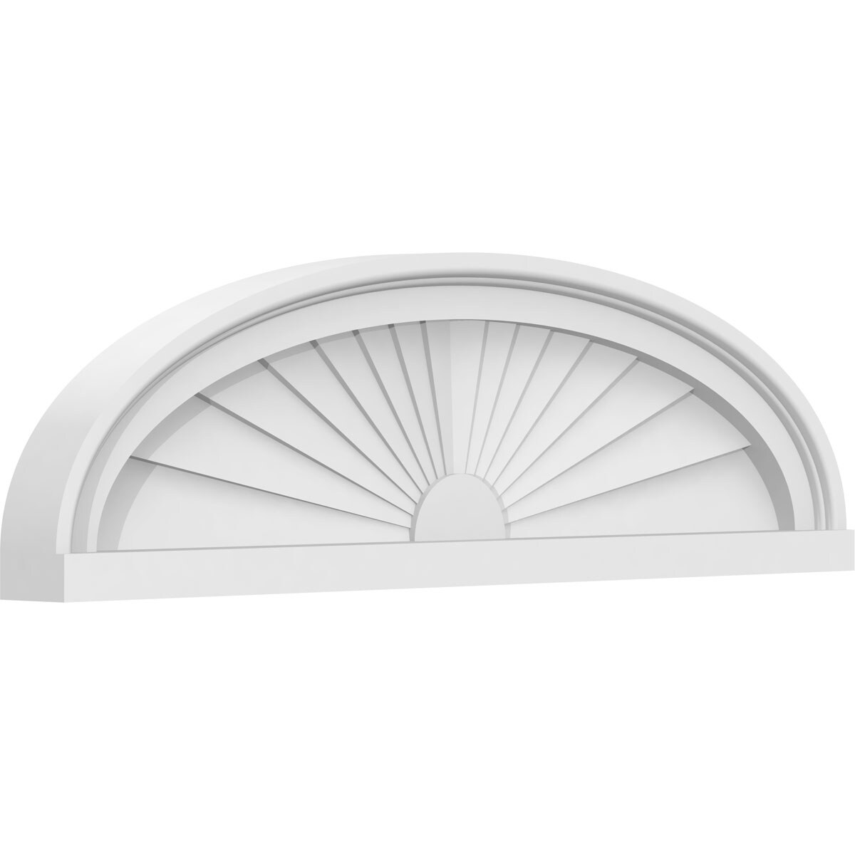 Ekena Millwork PEDPS026X075ELL01 26-Inches W x 7.5-Inches L PVC Pediment