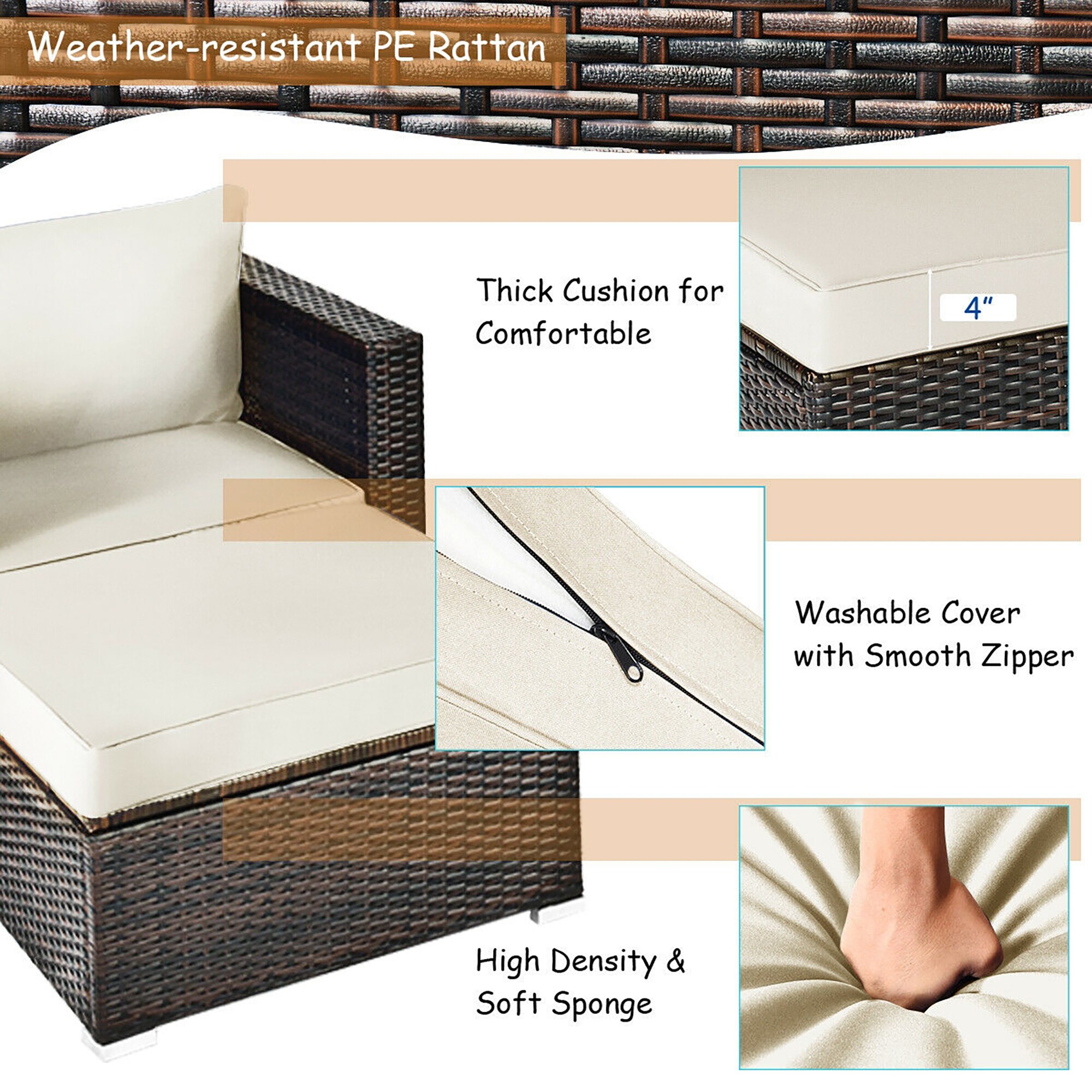 BABOOM BOM-7WH+-CO Patio-Conversation-Sets - View #7