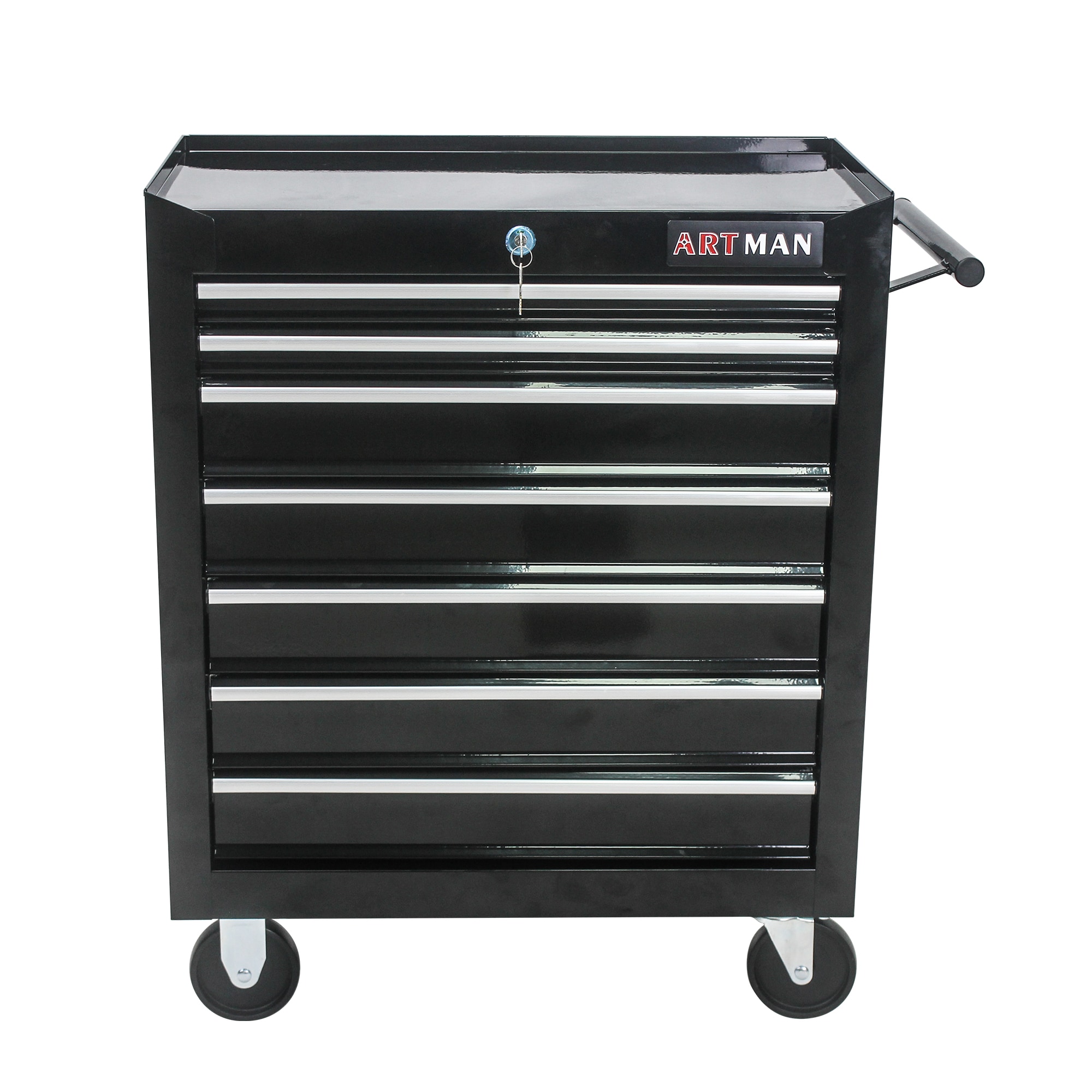 Siavonce Bottom Tool Cabinets 13-in W x 24-in D 30-in H 7-Drawer Steel Rolling Tool Cabinet (Black) ZX-107333 Sansujyuku sansujyuku.com