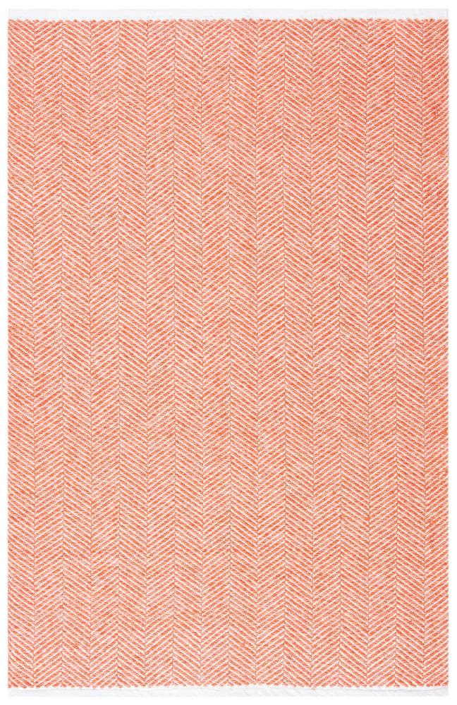 Safavieh NAN144P-5 Nantucket Cumberland 5 x 8 (ft) Loomed Synthetic Rust Rectangular Indoor Chevron Coastal Area rug