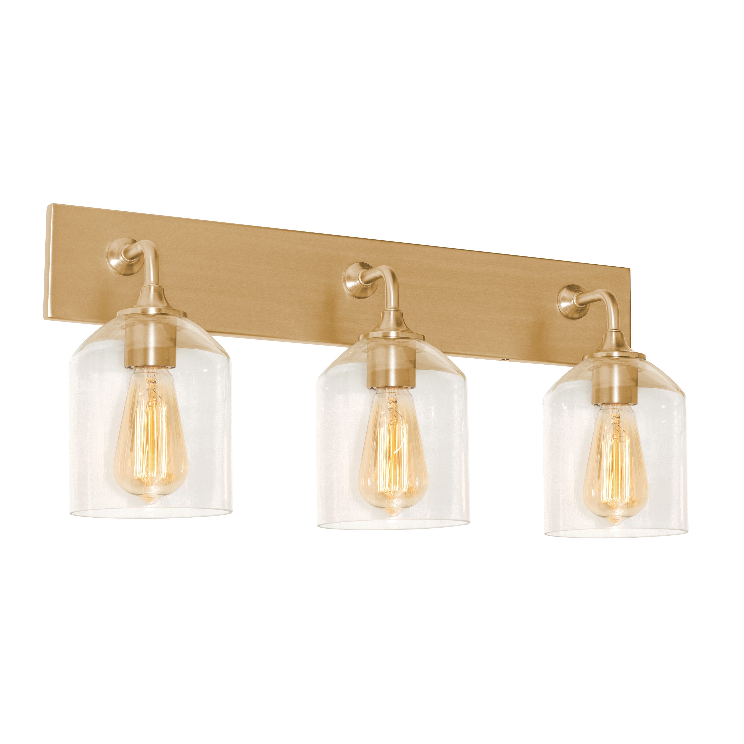 AFX WMMV2411MBSB William 6.3-in 3 -Light Gold Modern/contemporary Vanity light