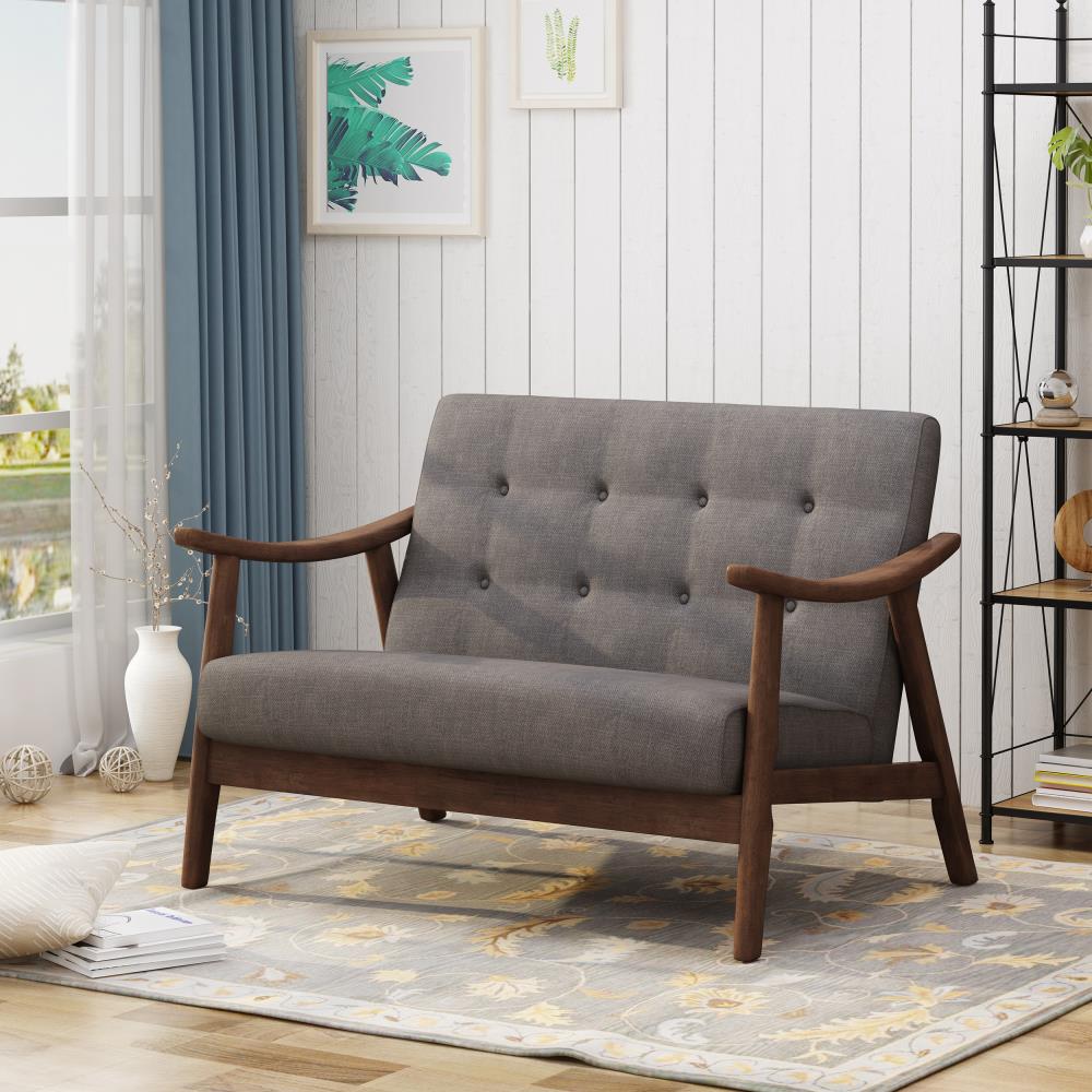 Best Selling Home Decor Hegel 45.25-in Midcentury Dark Gray Polyester ...