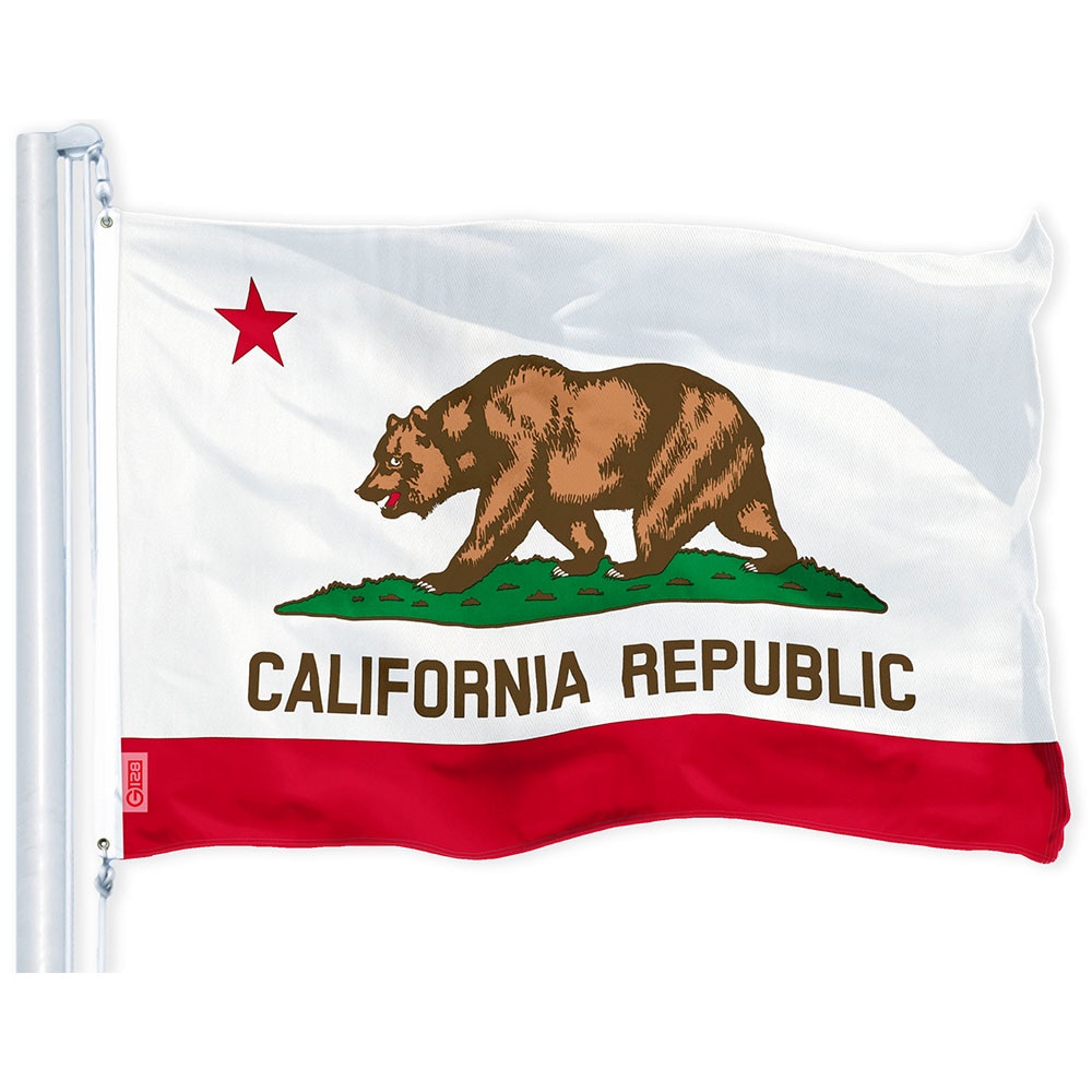 G128 3-ft W x 5-ft H California State Printed Flag 150D Polyester
