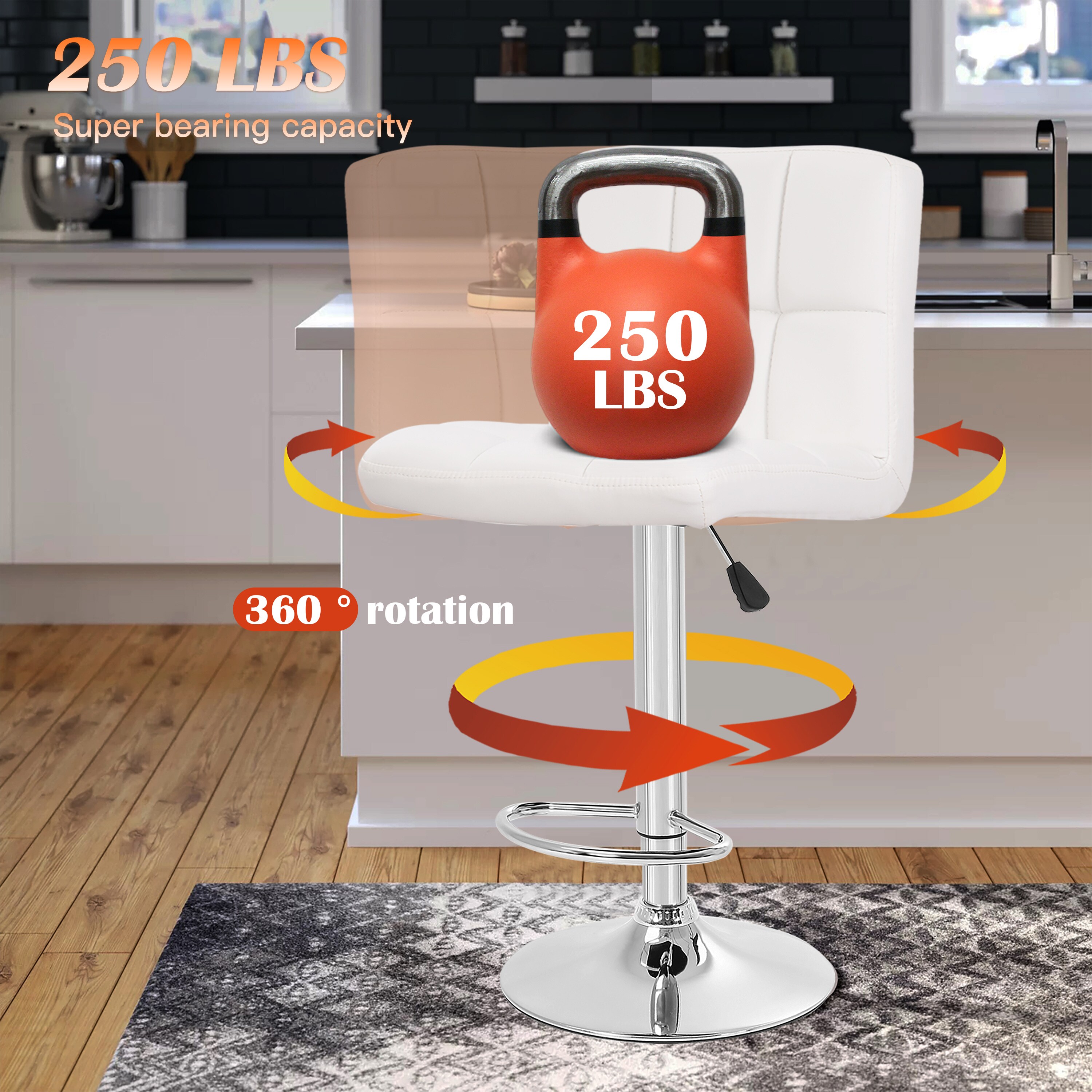 Furniture of America 004L-B06-WH stools - View #7