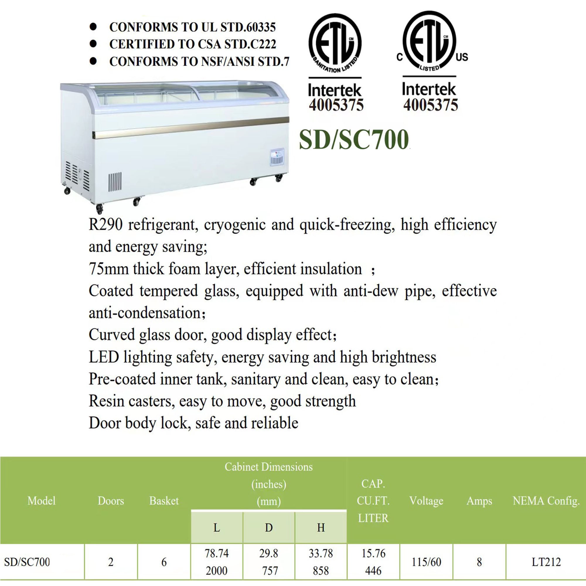 Cooler Depot 3XXSDSC700 Commercial-Freezers - View #9