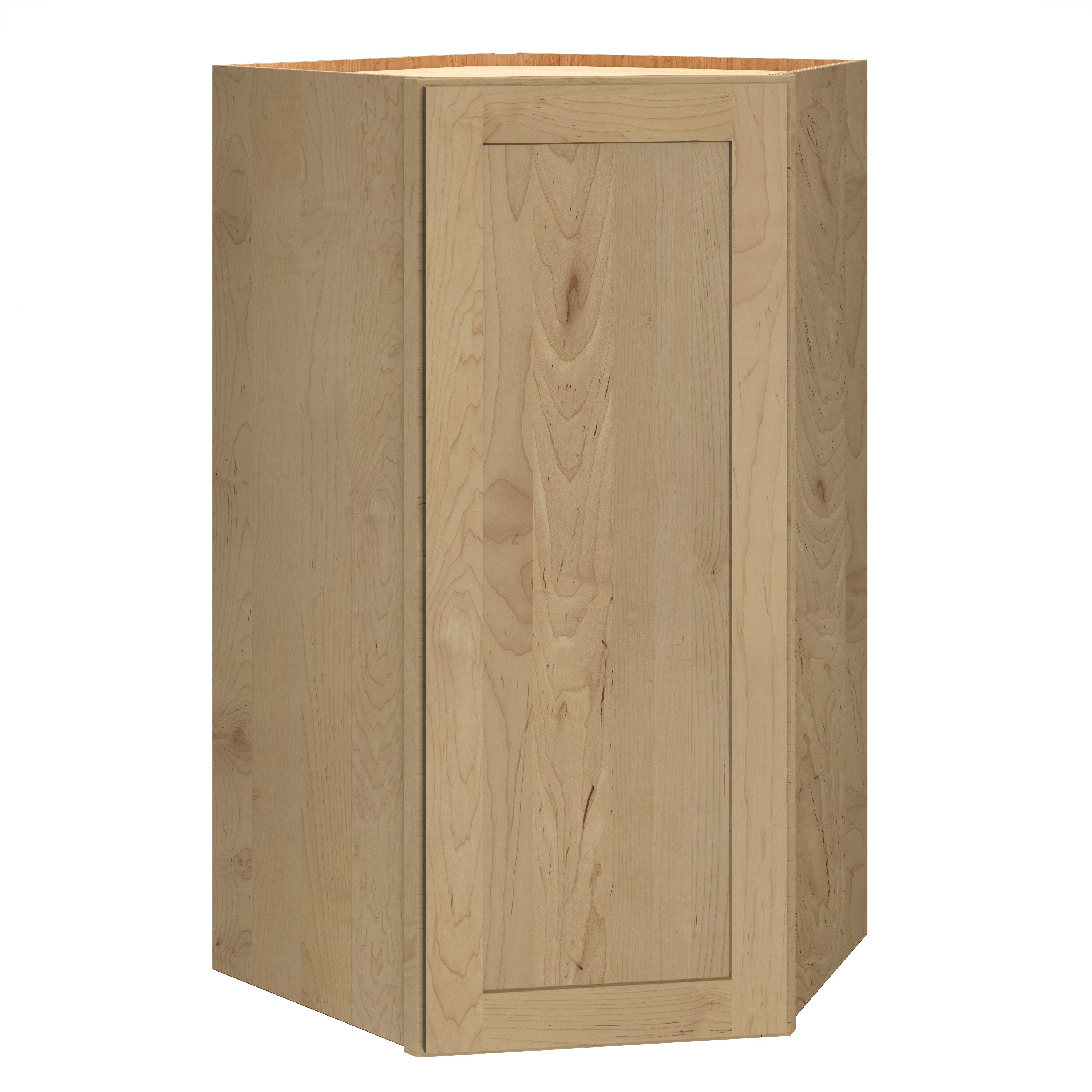 Diamond Express 62K-DW392424R Jamestown 24-in W x 39-in H x 24-in D Coastline Brown Diagonal Corner wall Fully assembled Plywood Cabinet (Recessed Panel Shaker)