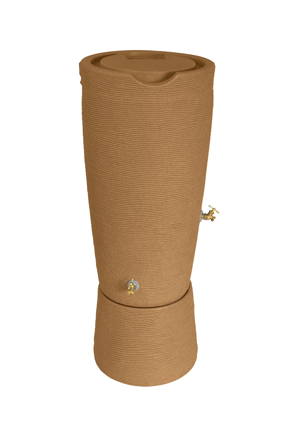 Good Ideas IM-STO50-2P-TC 50-Gallon Terra Cotta Plastic Rain Barrel Spigot
