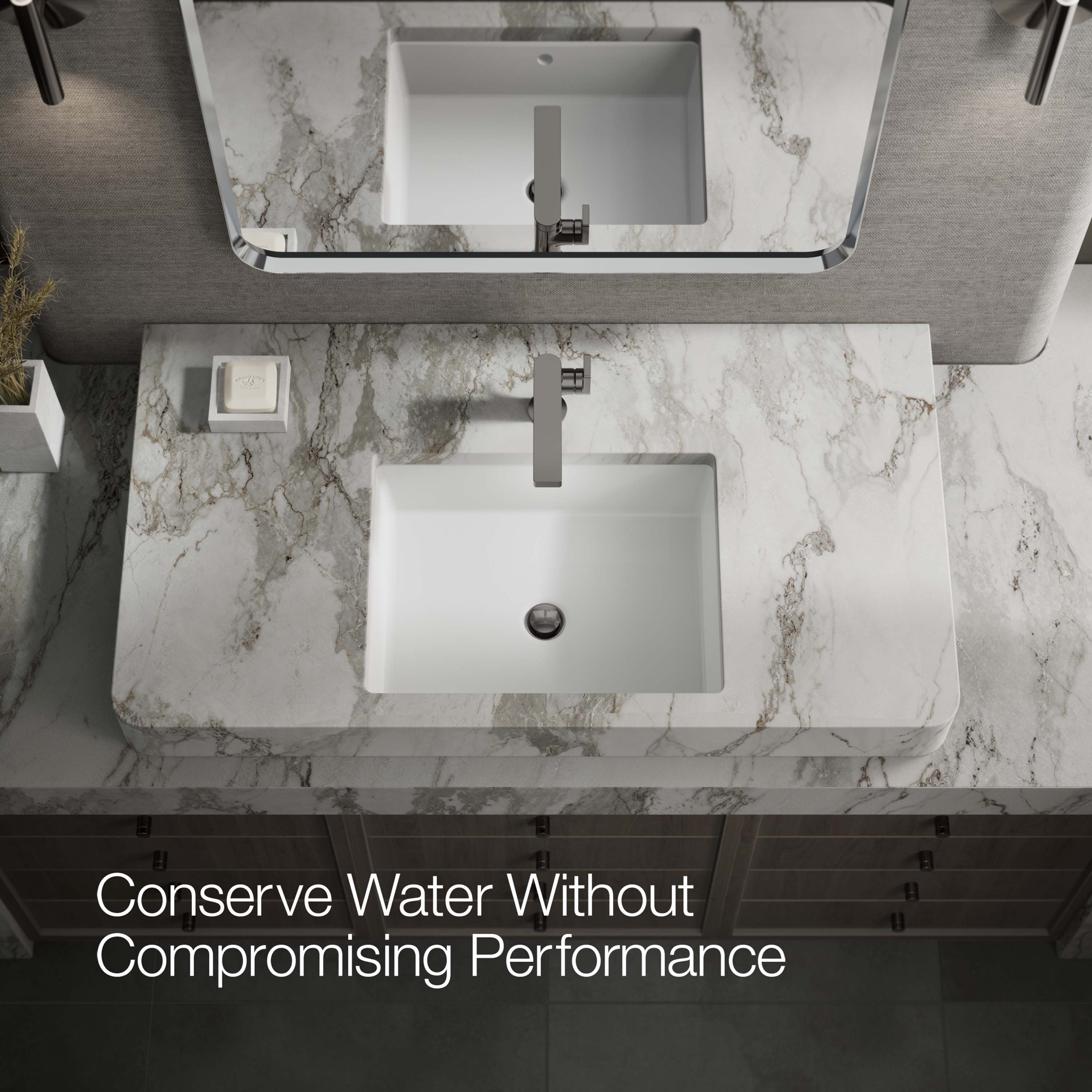 Sleek Composed Vibrant Titanium Single-Handle Bathroom Faucet