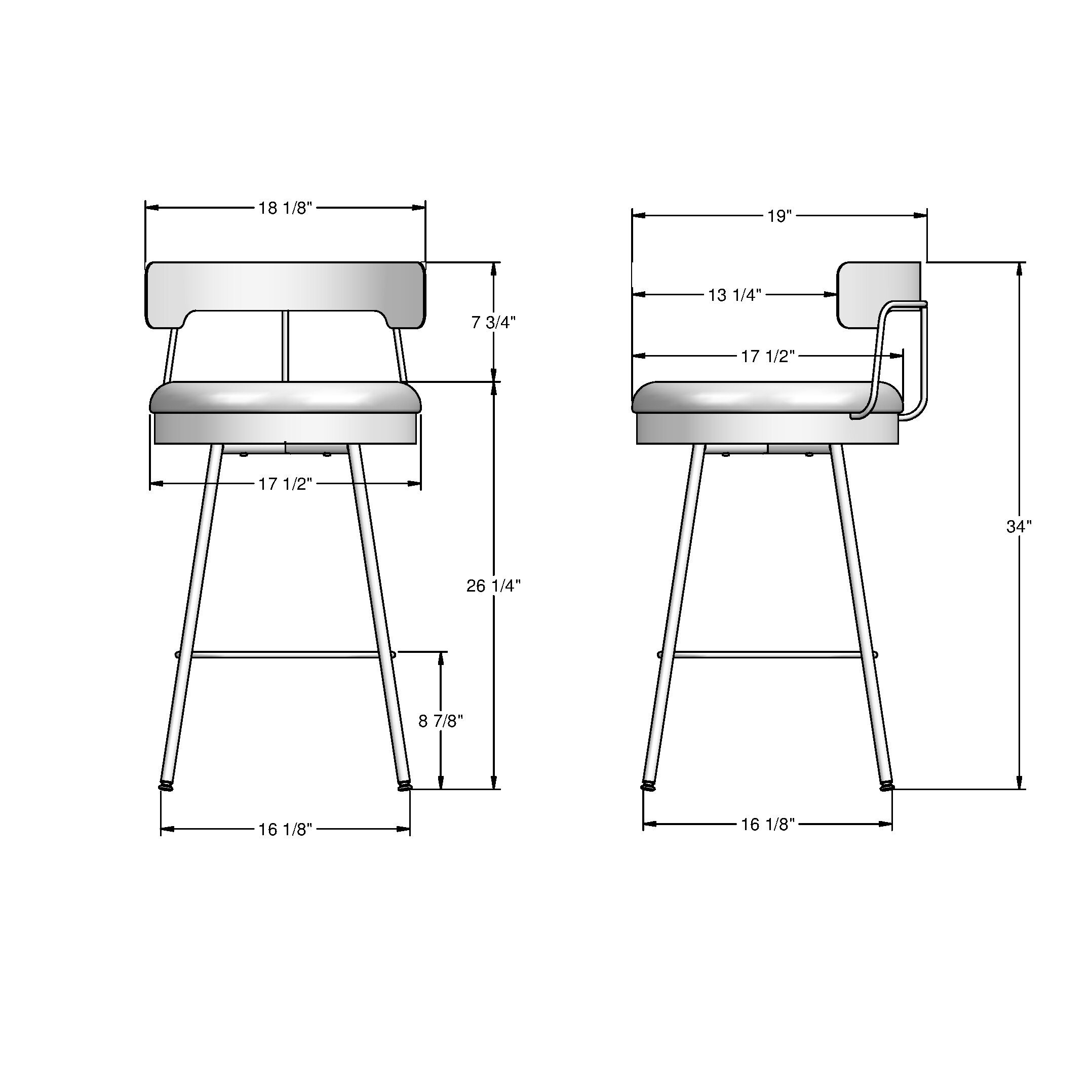 Amisco 44582-26WE/1B57EUF4 stools - View #7
