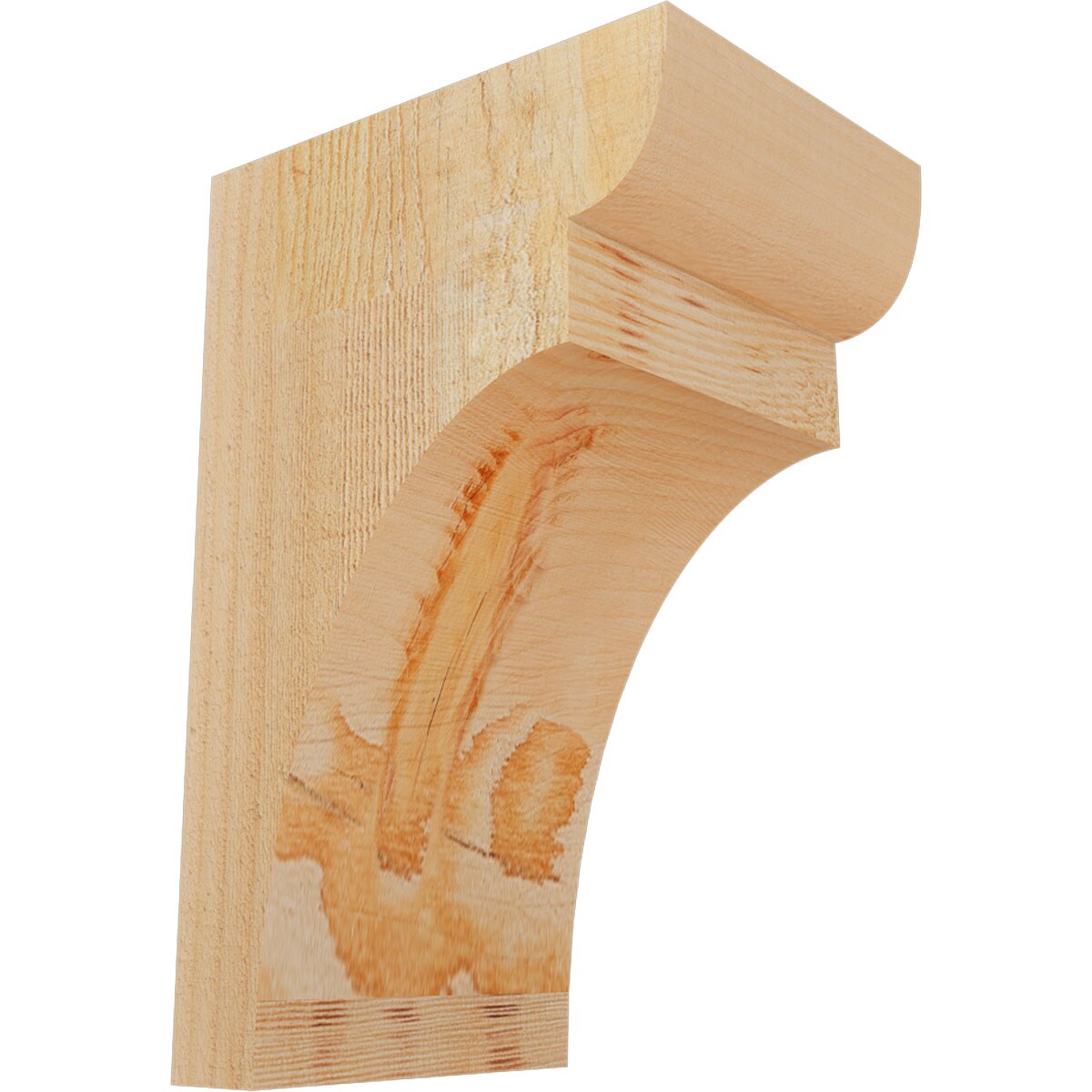 Ekena Millwork COR06X08X12YOR00RDF 6-in x 8-in x 12-in Yorktown Unfinished Douglas fir Wood Paintable/Stainable Corbel