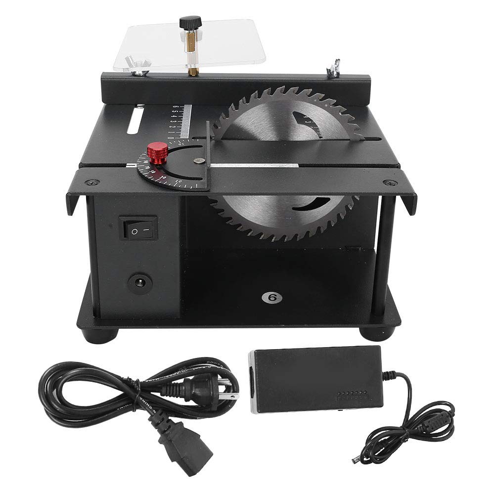 LILILIAN FMY  Sliding Compound Miter Saw Mini Table Saw 3000 RPM 35mm Cutting Depth Adjustable Height 0 to 90 Degree Bevel Cutting Extensible