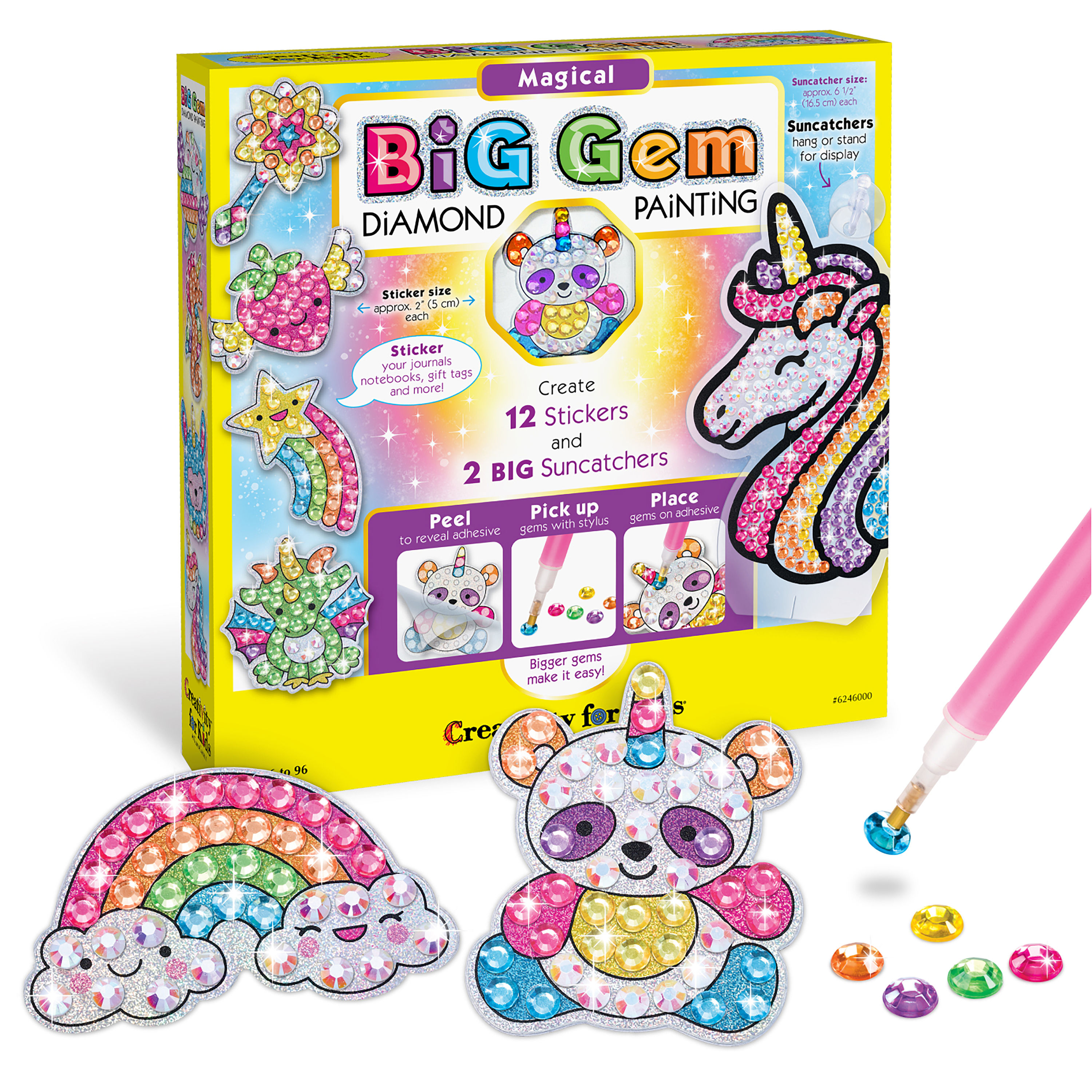  Bingo Castle Paint Your Own Unicorn Arts and Crafts DIY  Painting Kit for Kids Boys Girls Includes 12 Acrylic Paints, Glitter Glue,  Gemstones, Palette, Brushes : Toys & Games