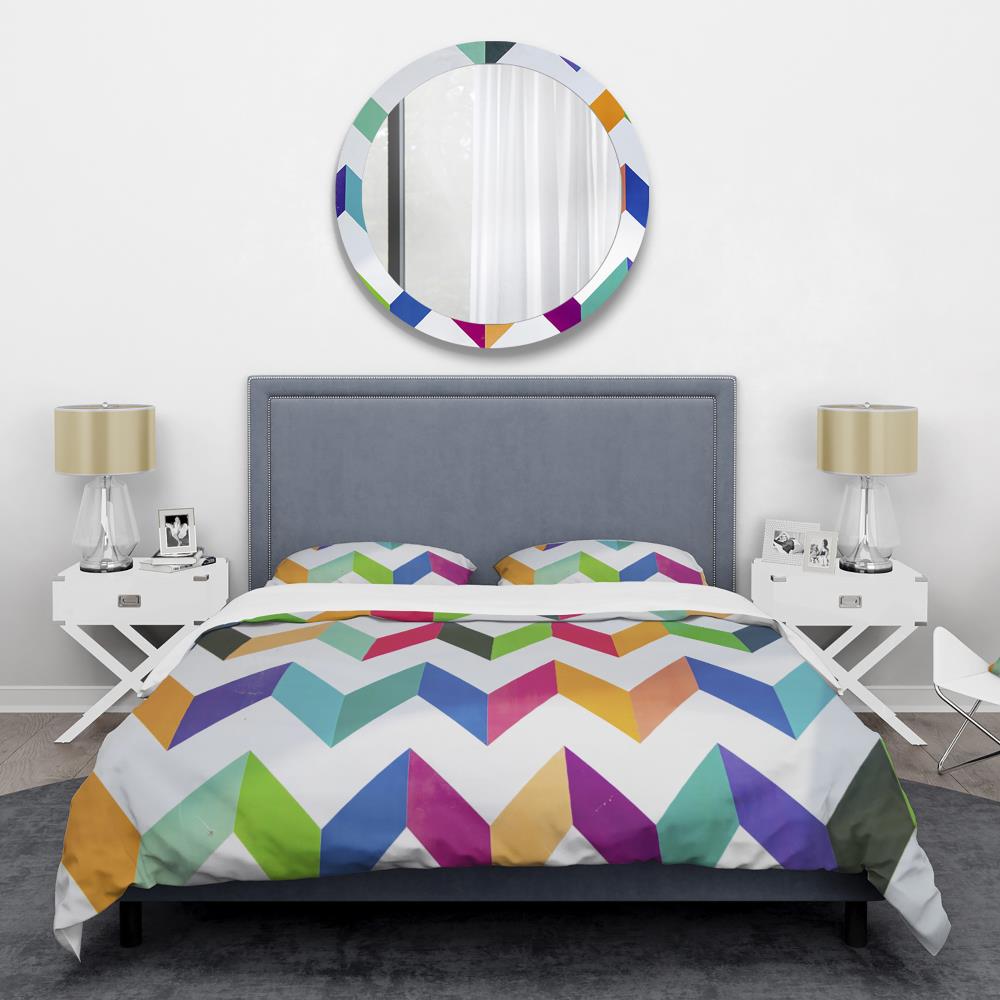 Designart BED24035-T 3 -Piece Multi-Color Twin Duvet cover Set