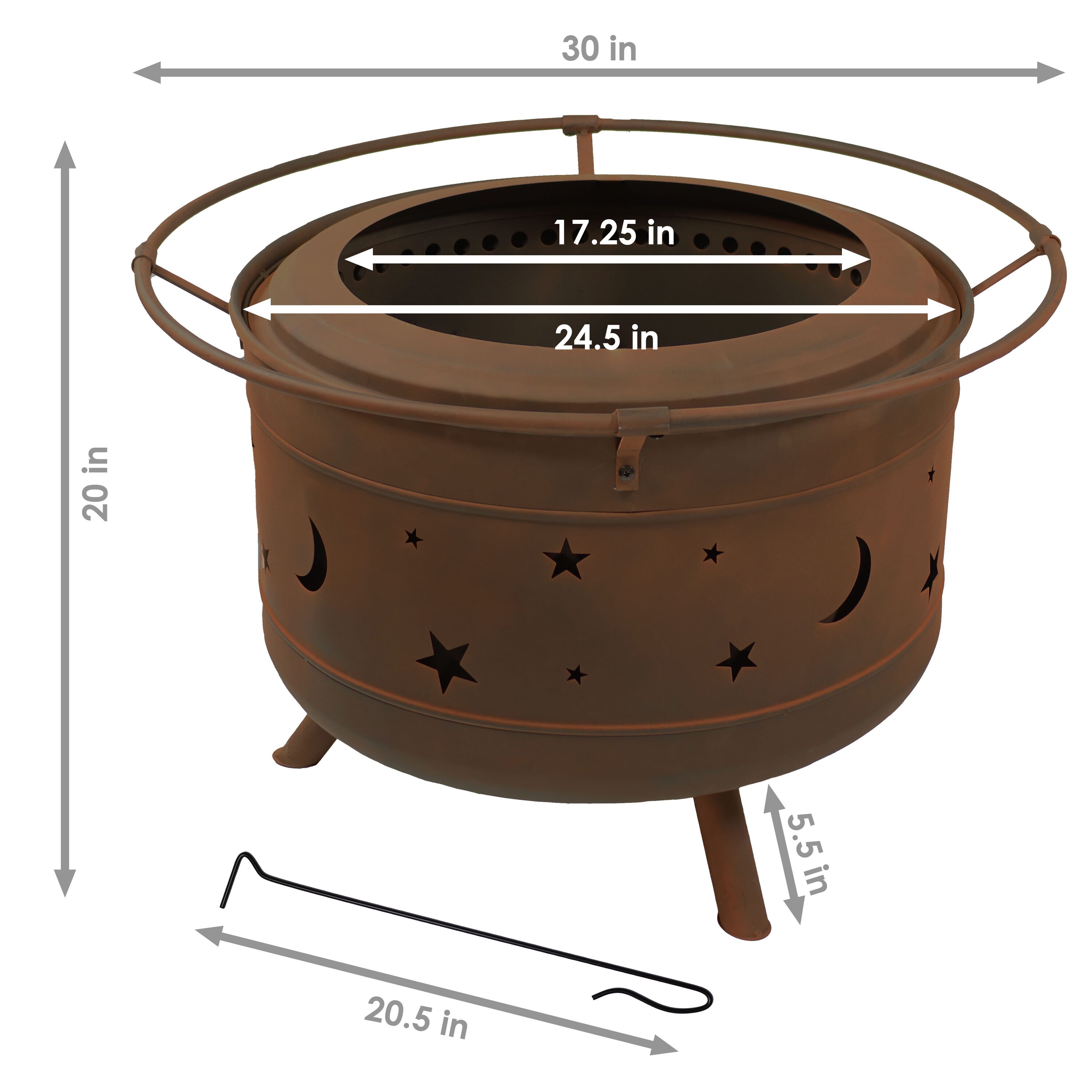 Sunnydaze Decor Cosmic Smokeless Fire Pit NB-984 at Lowes.com