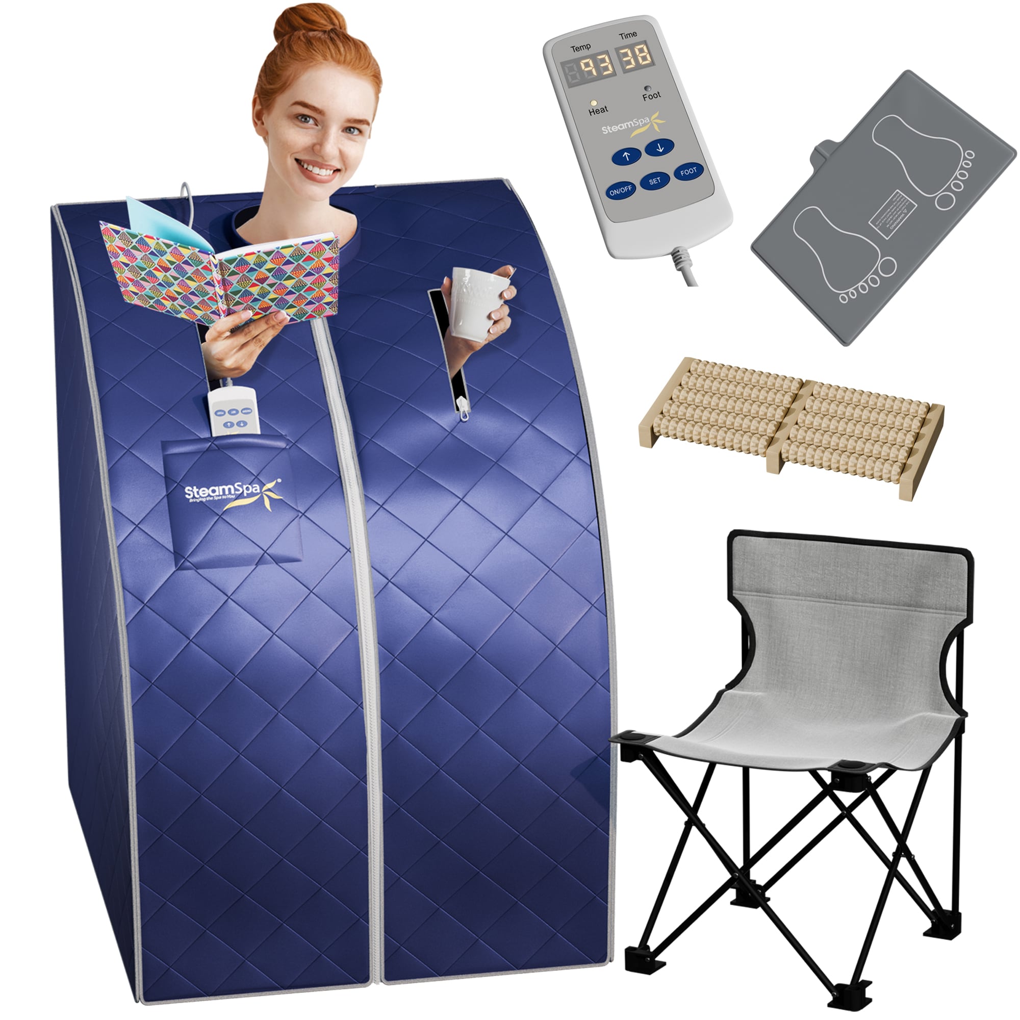 SteamSpa SP-SS0001-1P 37.79-Inches H x 27.55-Inches W x 31.49-Inches D Infrared sauna