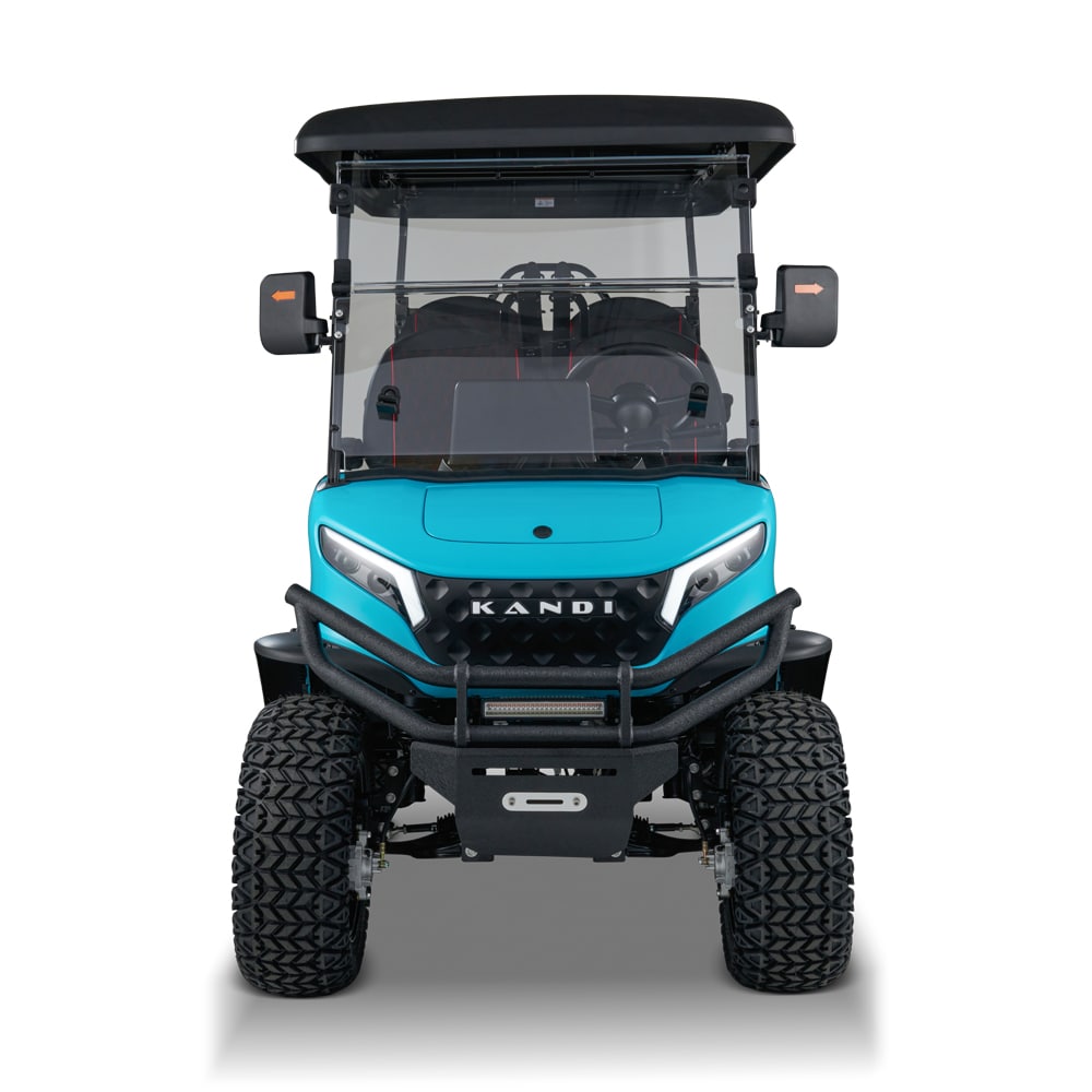 KANDI 4 Seat Forward Facing Electric Golf Cart with Lithium Ion  Battery-turquise in the UTVs & Golf Carts department at