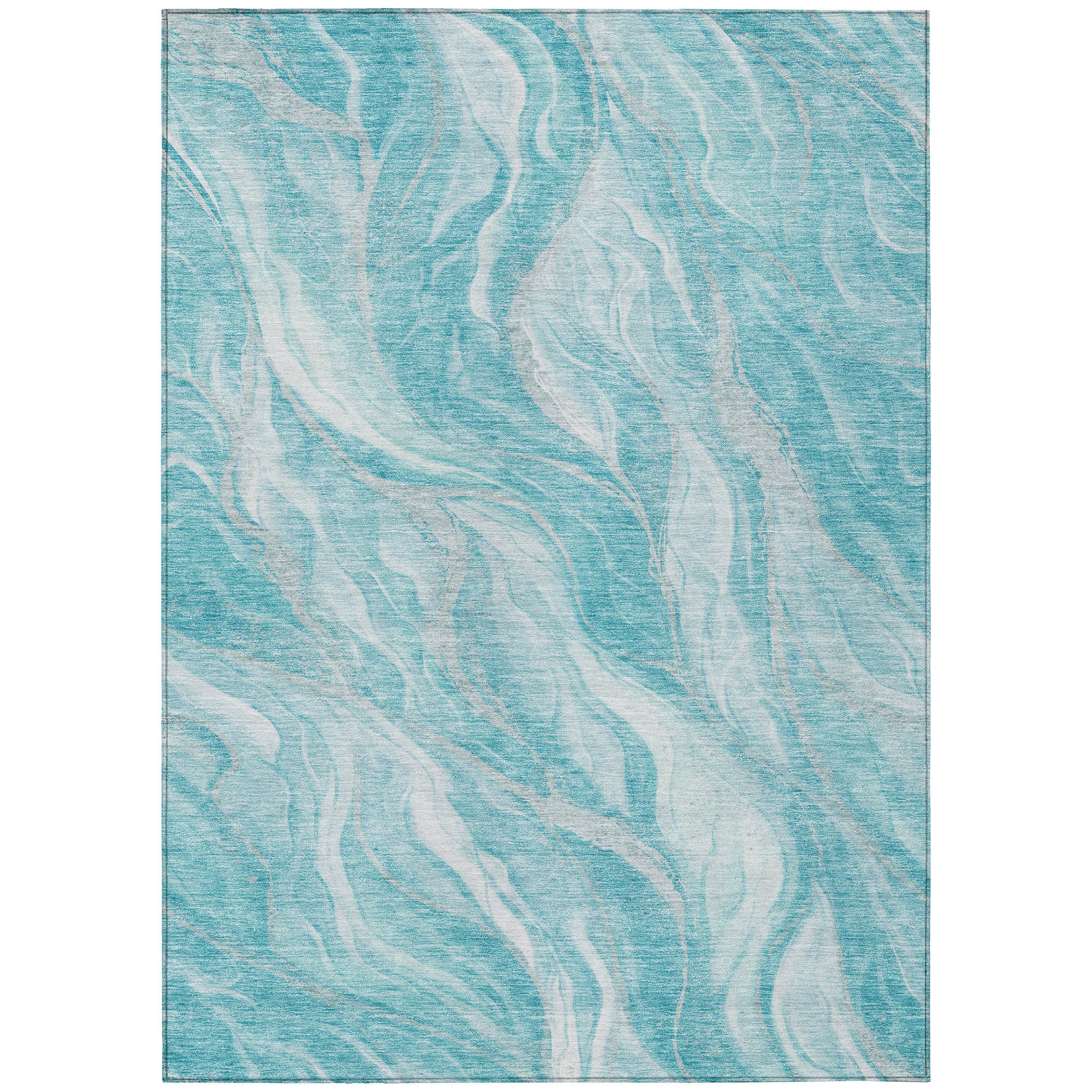 Addison Rugs ACN720TE5X8 Chantille ACN720TE 5 x 7 (ft) Polyester Teal Rectangular Indoor/Outdoor Geometric Machine washable Area rug
