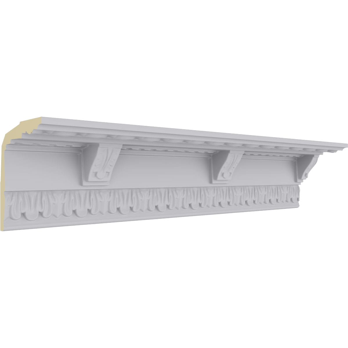 Granada Traditional White Polyurethane Crown Moulding