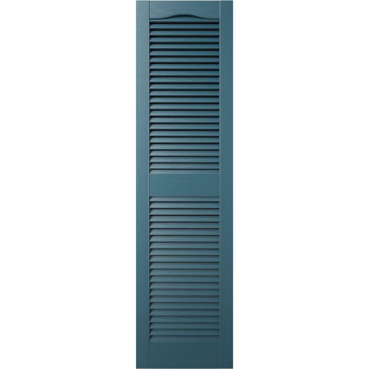 Ekena Millwork LL1C12X03700MB 12-in W x 37-in H Midnight Blue Louvered Exterior Shutters ( 2 -Pack )