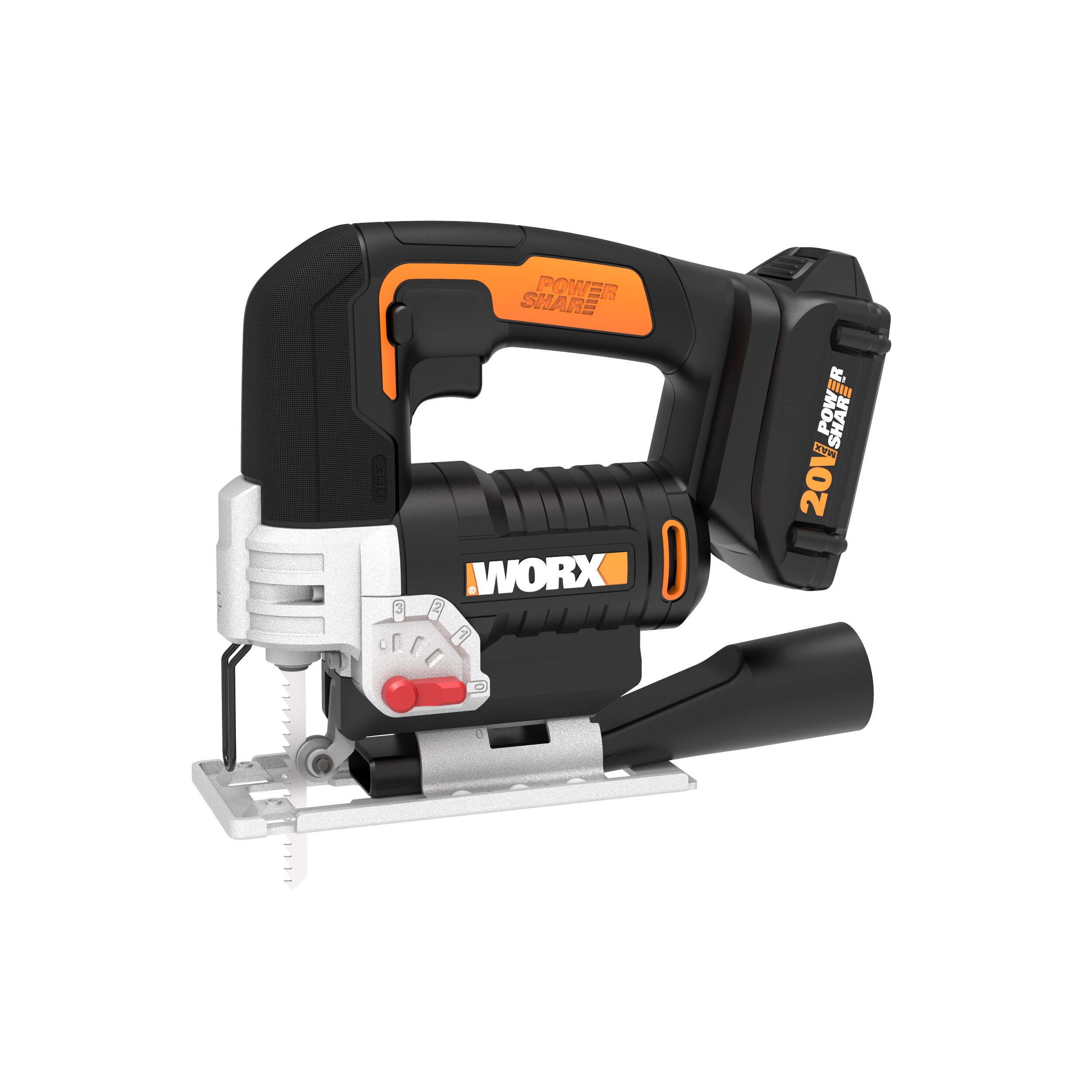 WORX 20 volt Max Variable Speed Keyless Cordless Jigsaw Charger