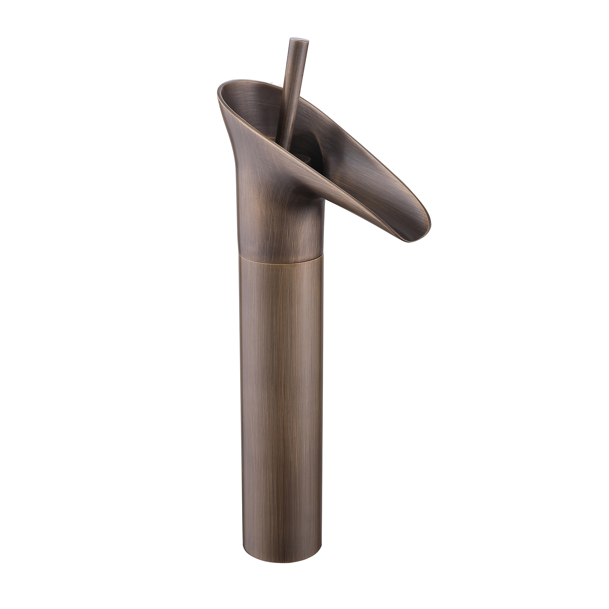 RBROHANT 1-Handle Waterfall Vessel Sink Bathroom Faucet with Wide Spout and 24-in. CUPC Supply Lines in Oil Rubbed Bronze